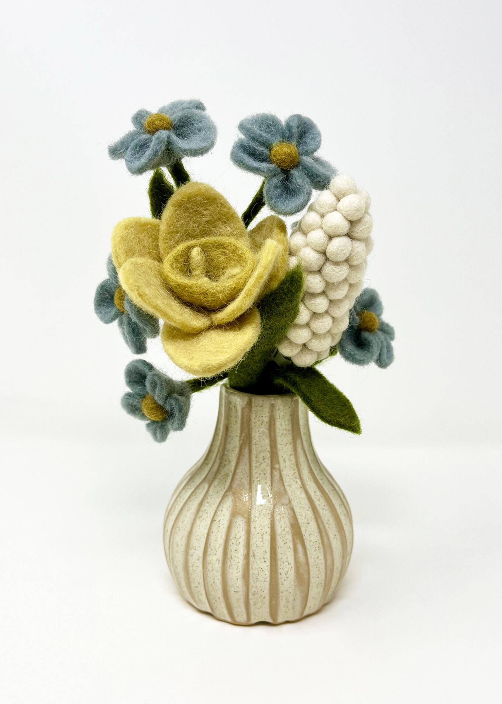 Ganesh Himal Carved Ceramic Bud Vase