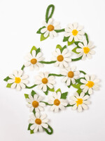 White Daisy Felt Garland