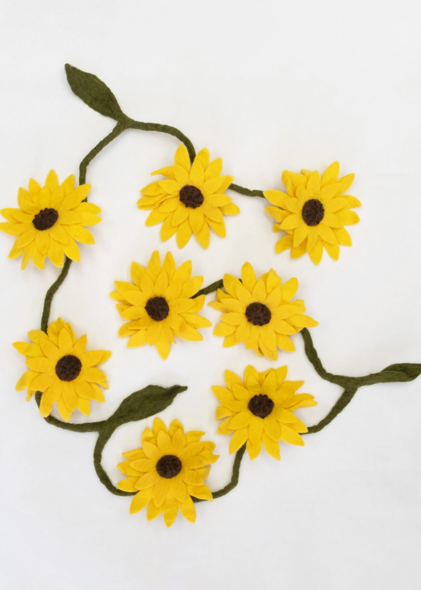 The Winding Road Sunflower Felt Garland