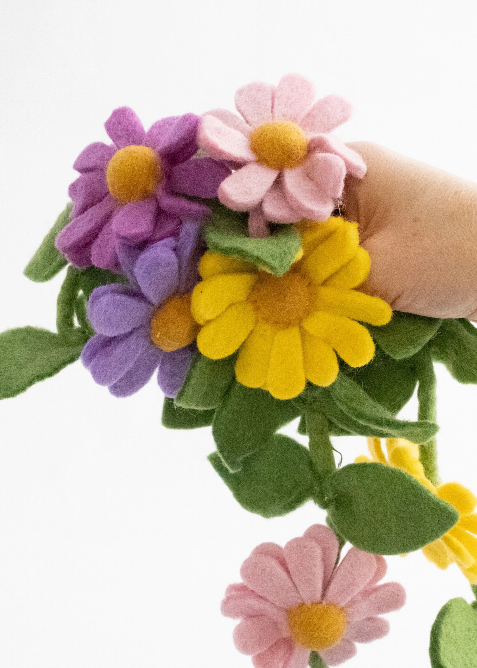 Purple, Pink and Yellow Felt Garland