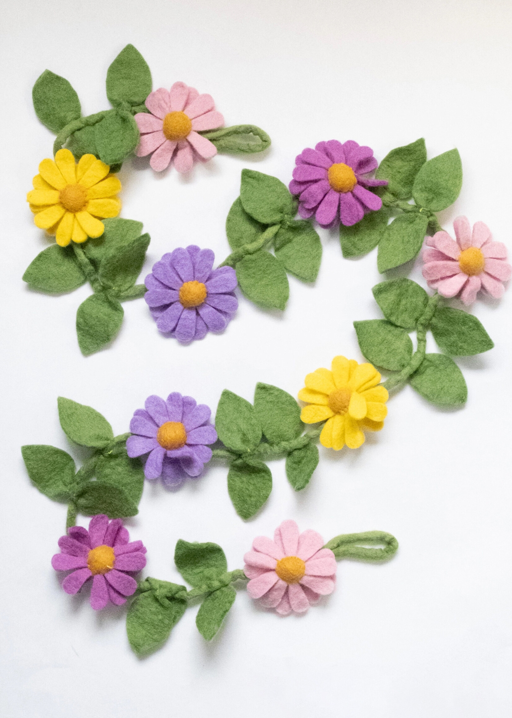 The Winding Road Purple, Pink and Yellow Felt Garland