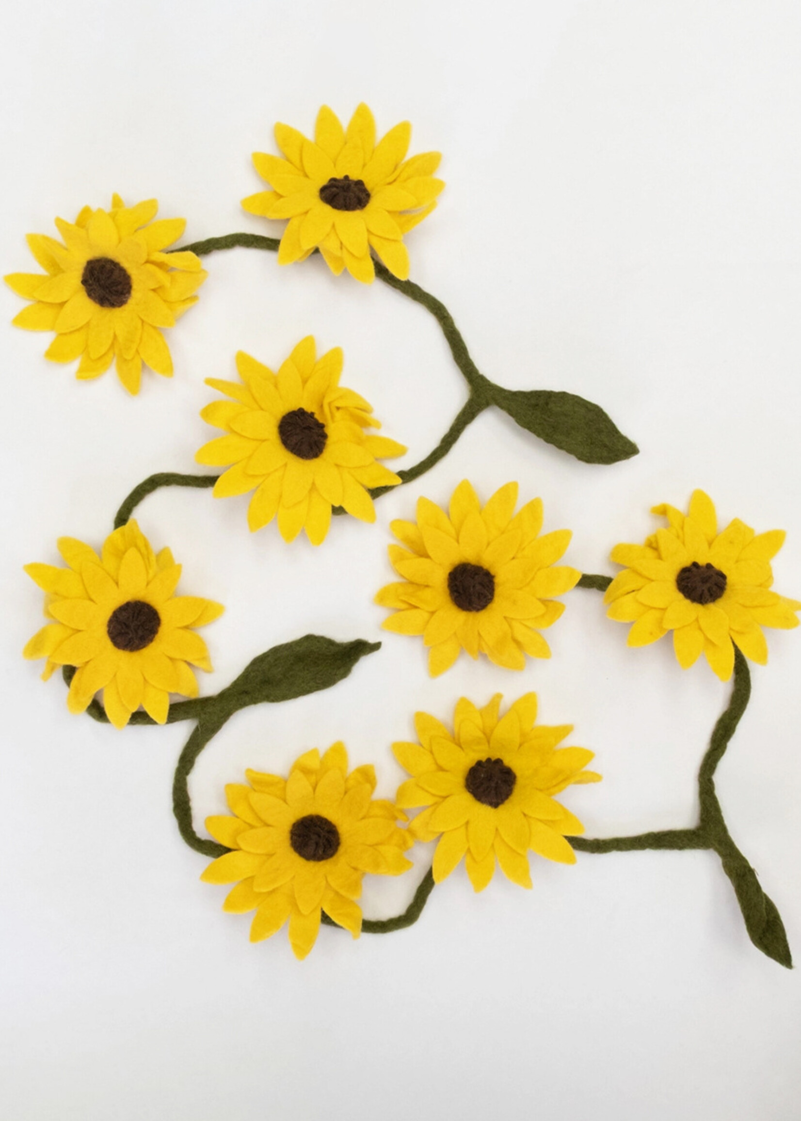 The Winding Road Sunflower Felt Garland