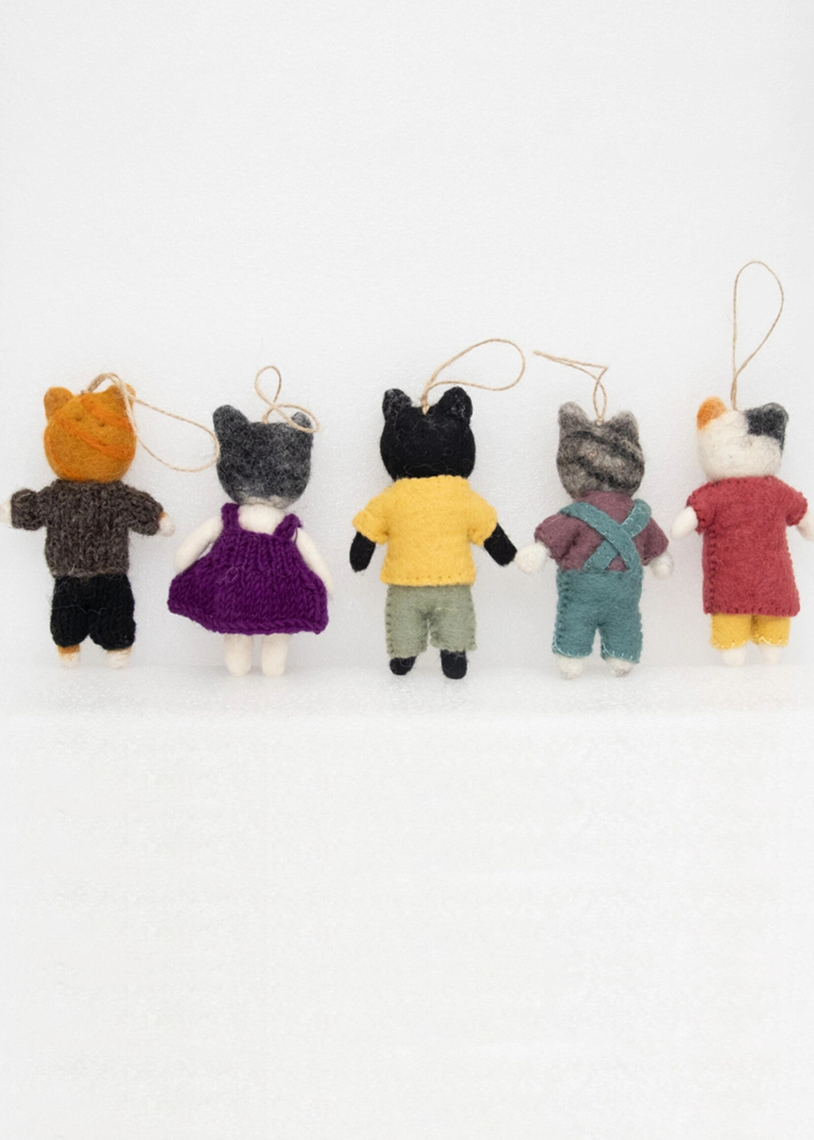 Dapper Cat Felt Ornament