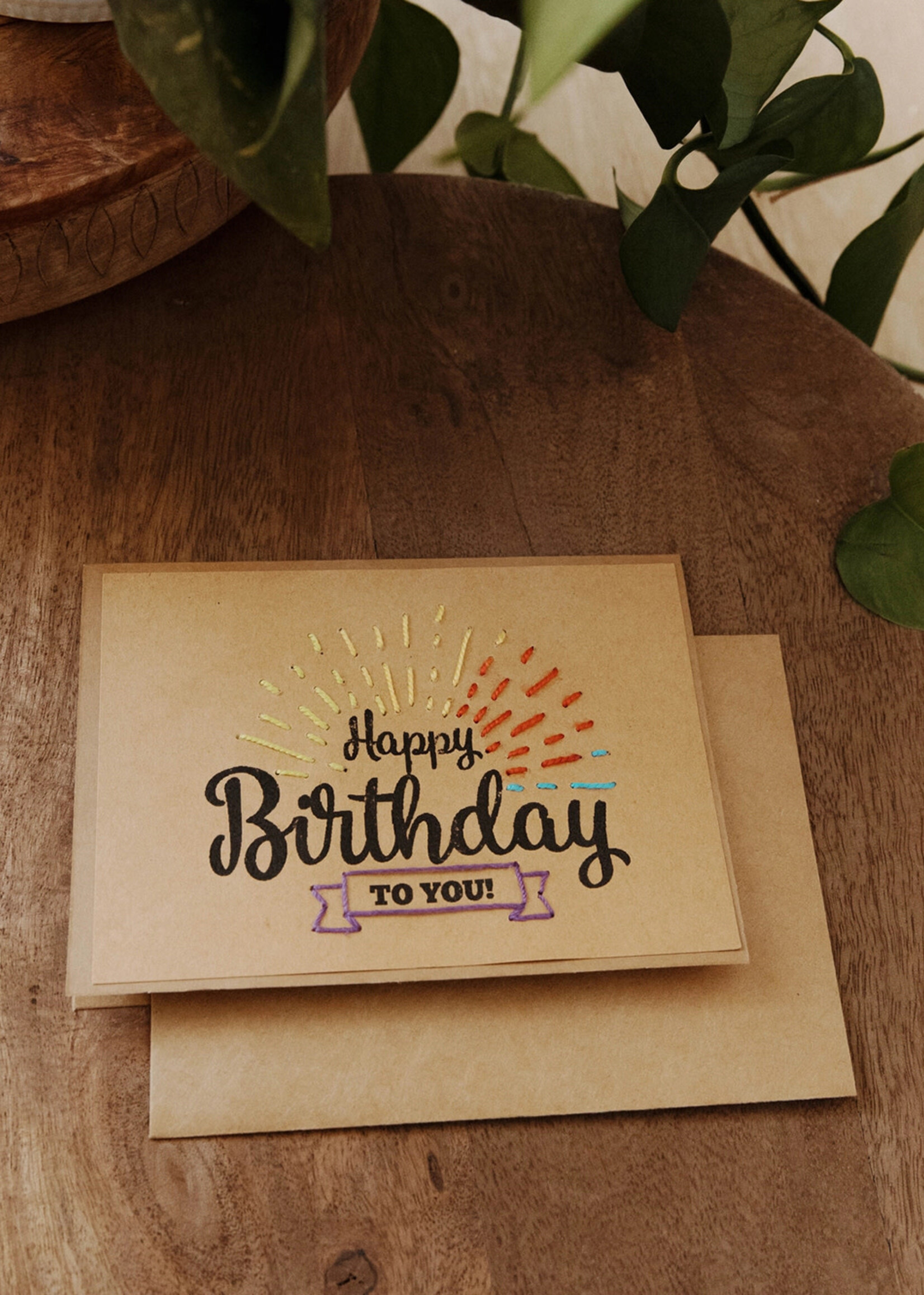 Rosie's Boutique Haiti Happy Birthday To You Handstitched Card