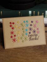 Rosie's Boutique Haiti Endless Thanks Rainbow Handstitched Card
