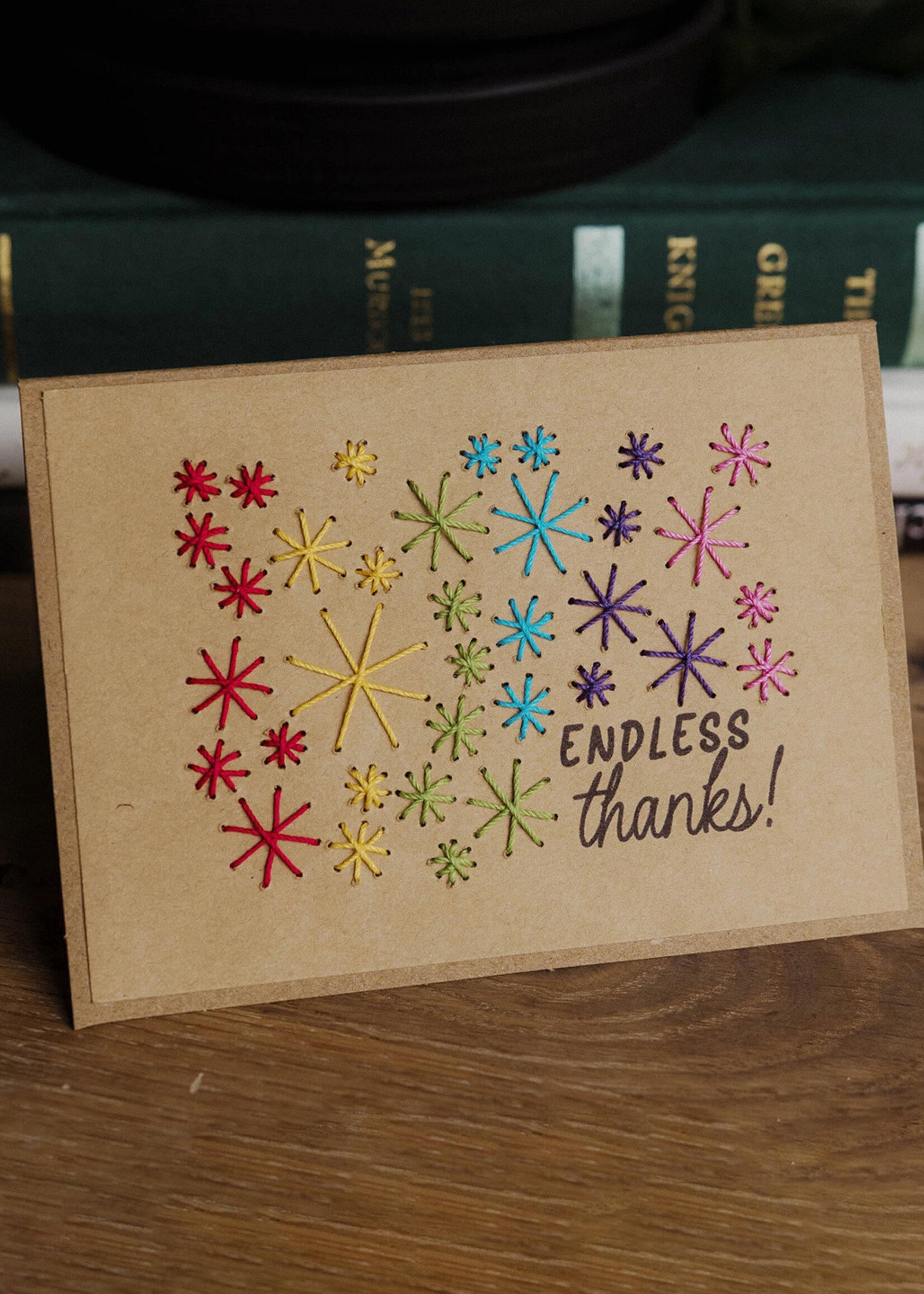 Rosie's Boutique Haiti Endless Thanks Rainbow Handstitched Card