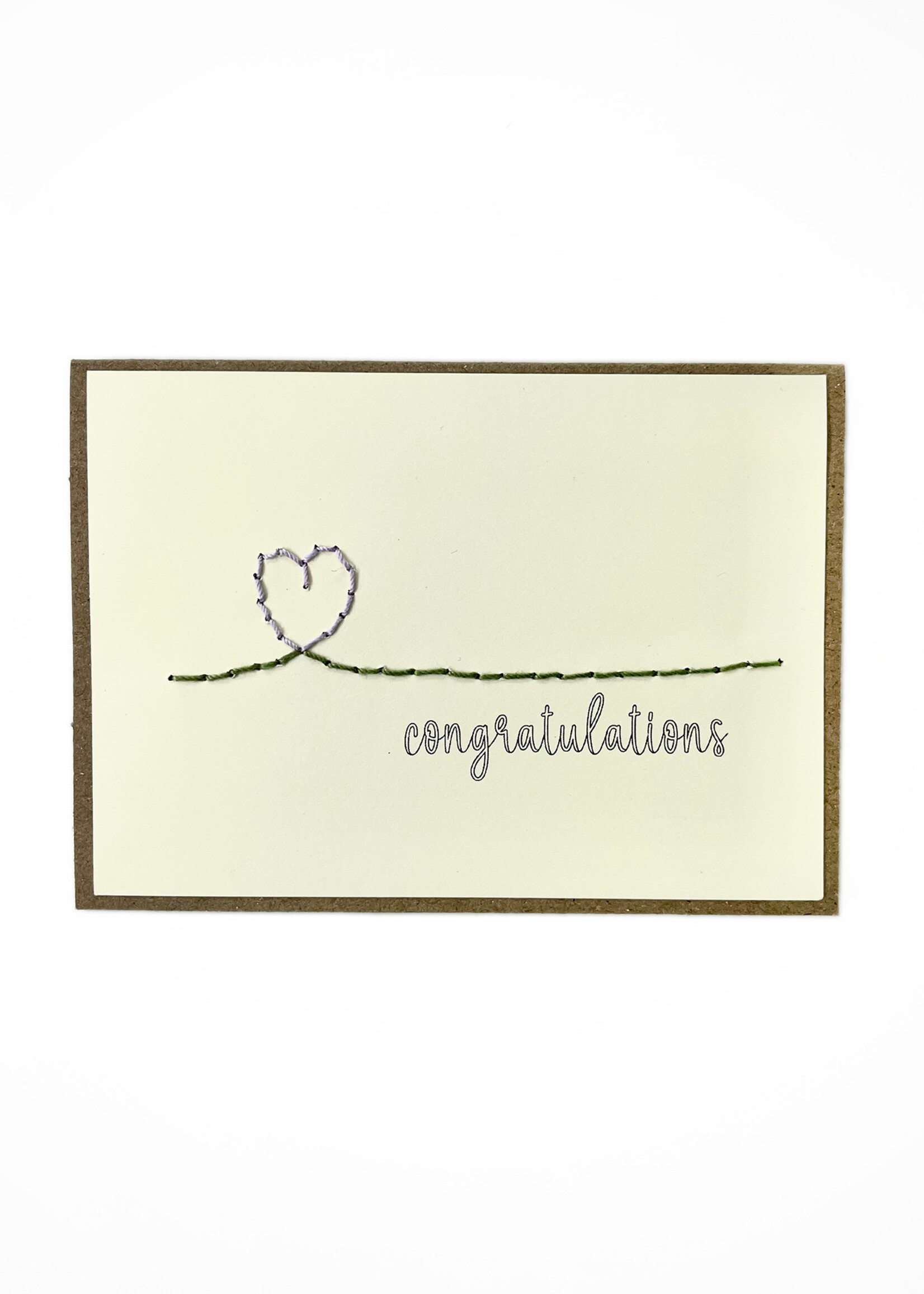 Rosie's Boutique Haiti Congratulations Heart Handstitched Card