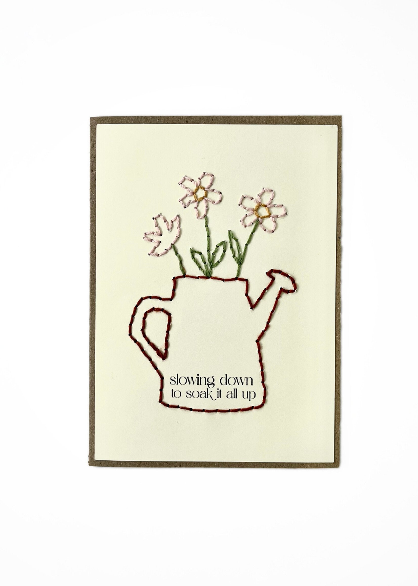 Rosie's Boutique Haiti Slow Down Handstitched Card