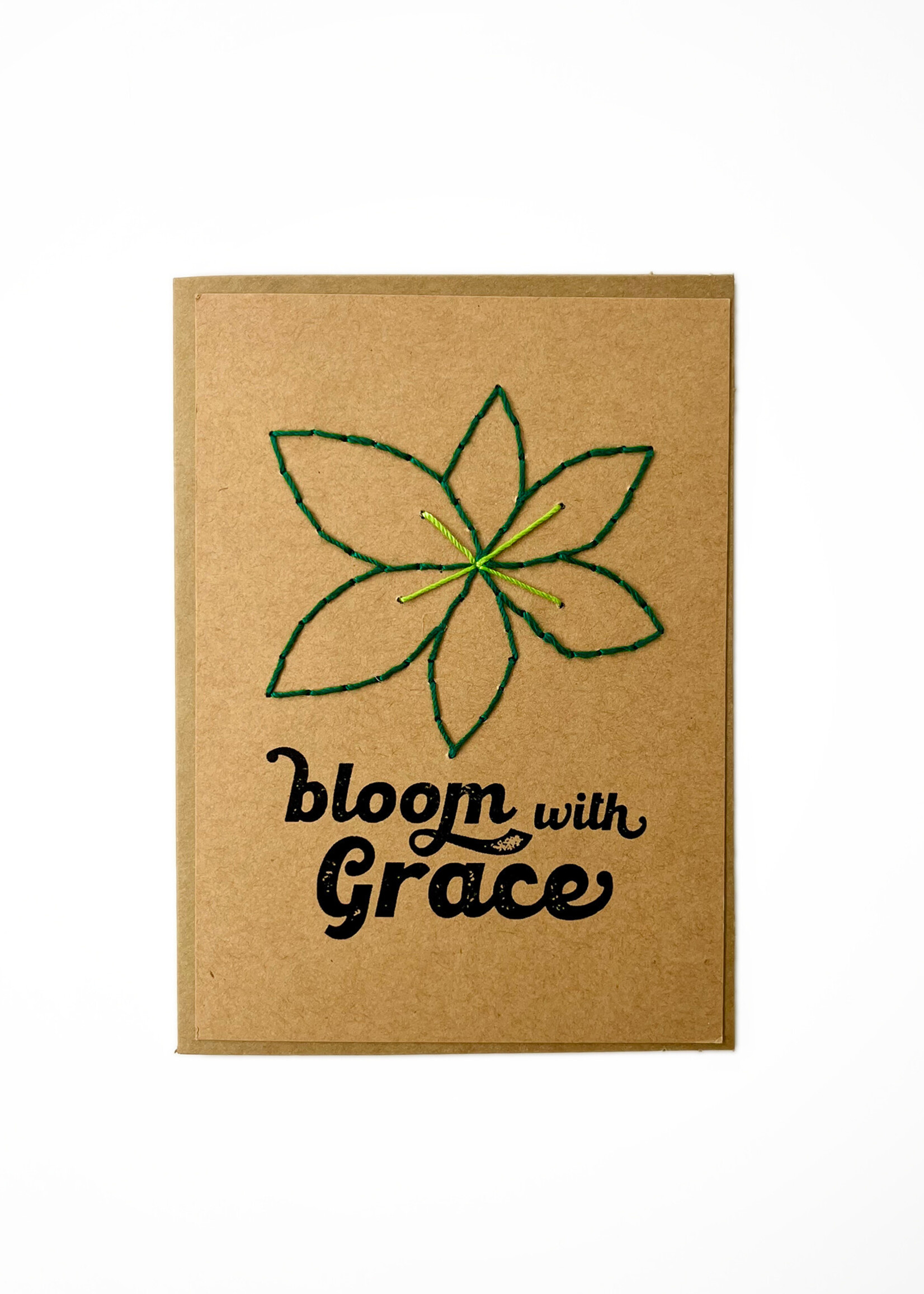 Rosie's Boutique Haiti Bloom with Grace Handstitched Card