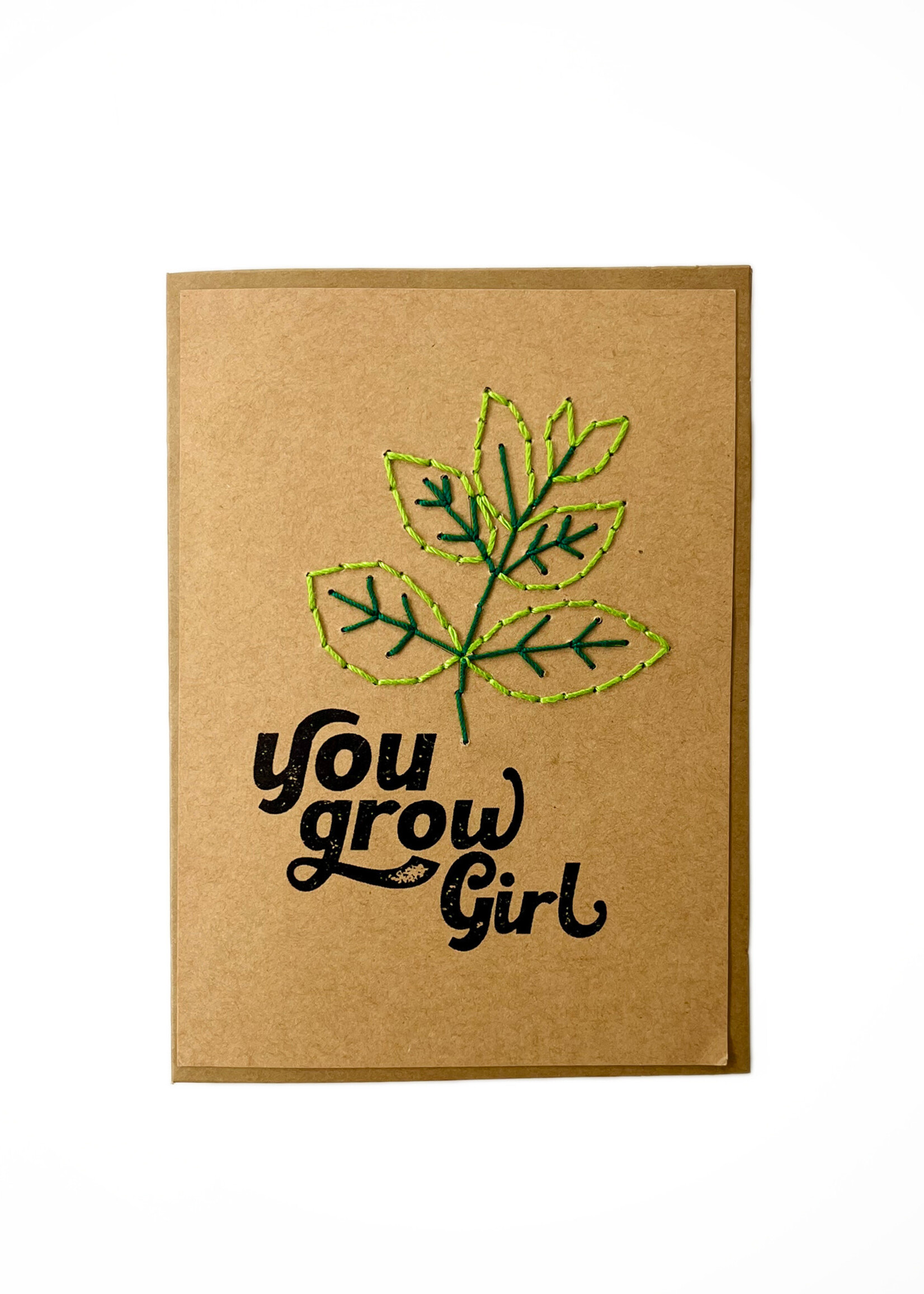 Rosie's Boutique Haiti You Grow Girl Handstitched Card