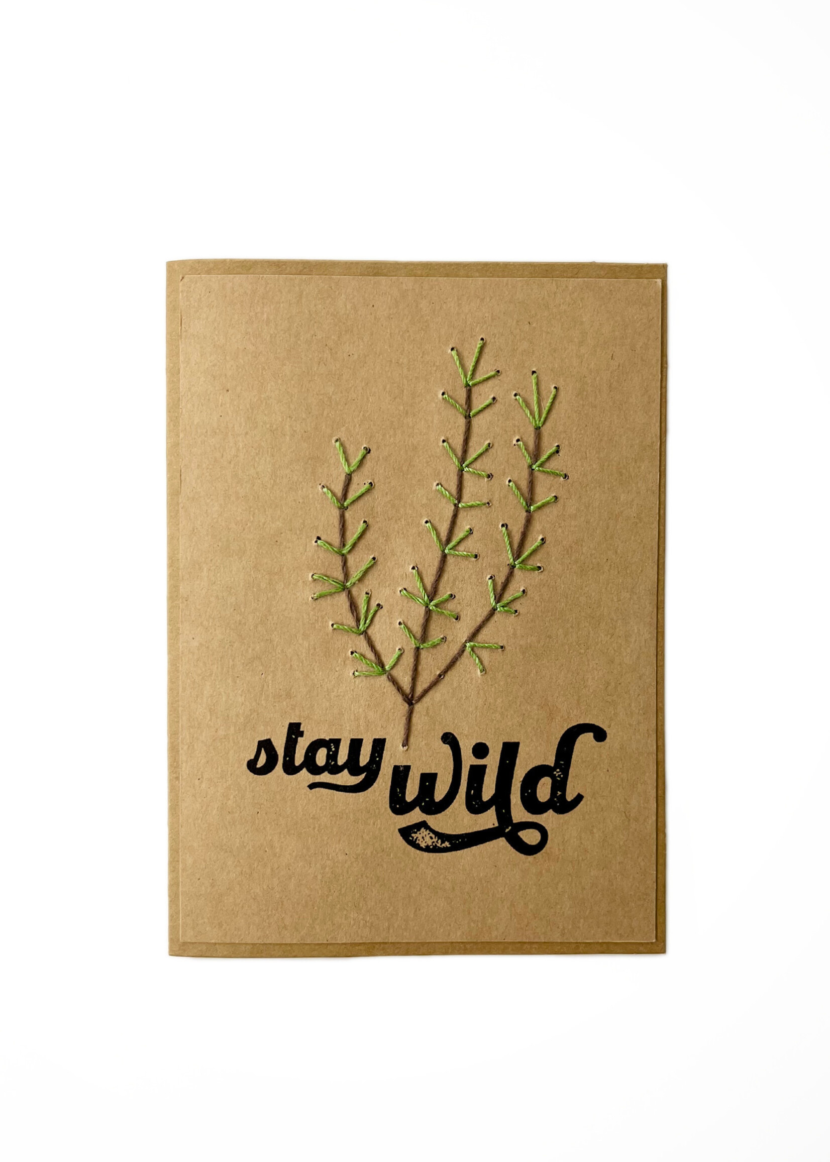 Rosie's Boutique Haiti Stay Wild Handstitched Card