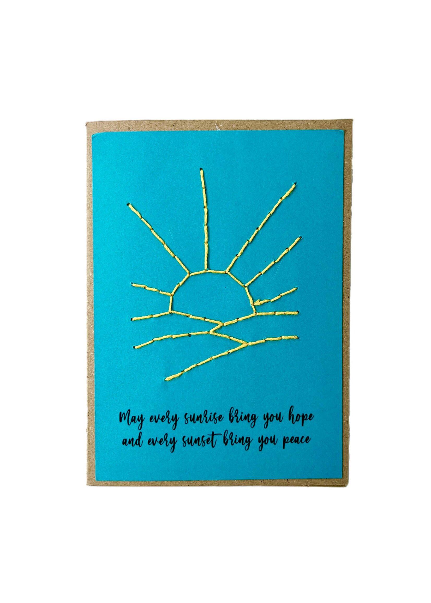 Rosie's Boutique Haiti Every Sunrise Handstitched Card