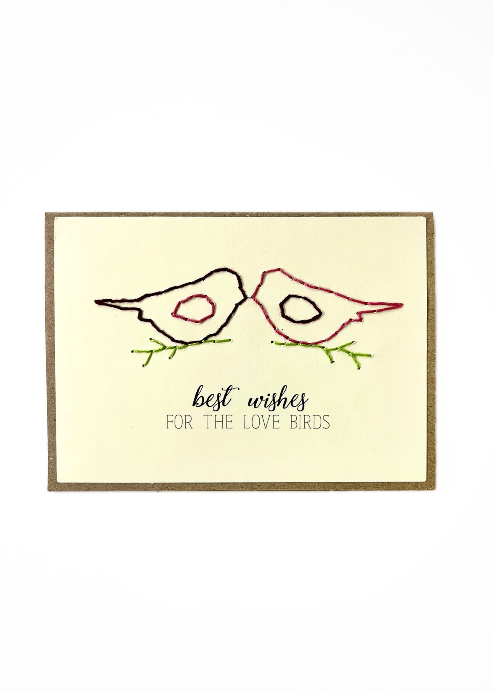 Rosie's Boutique Haiti Love Birds Handstitched Card