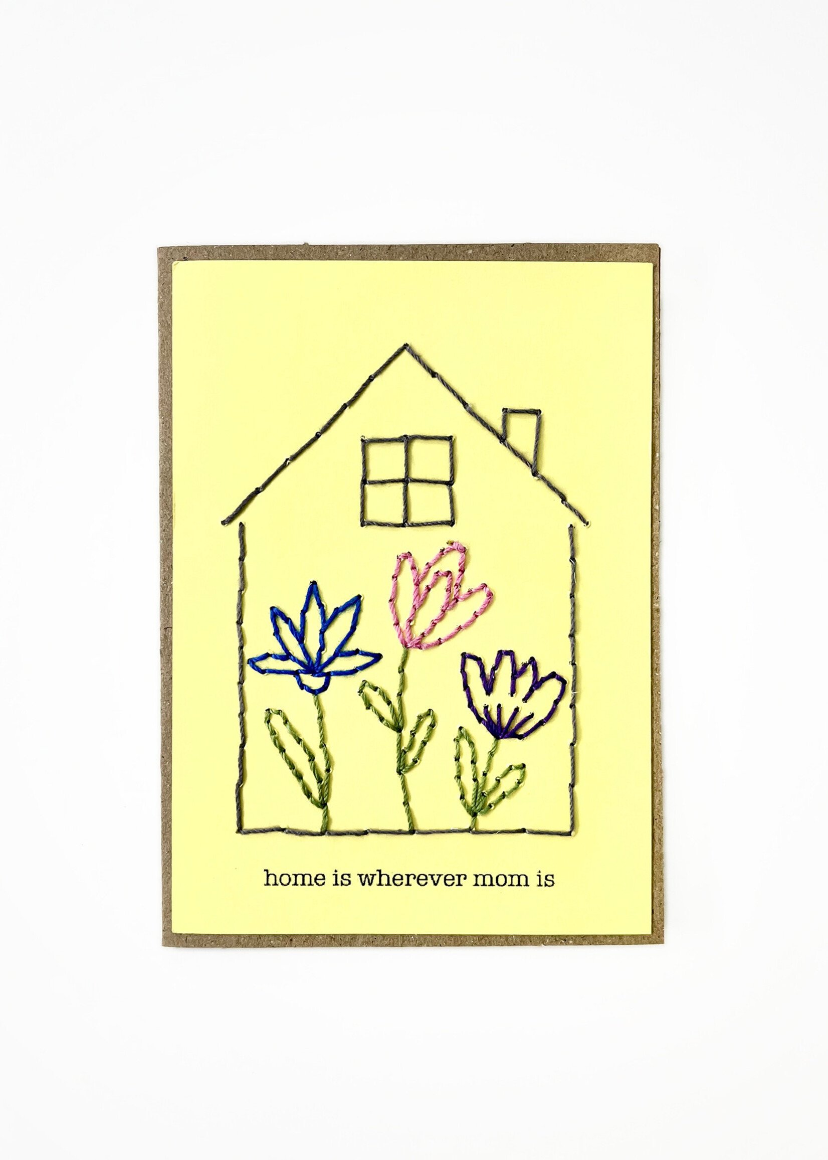 Rosie's Boutique Haiti Home Is Wherever Mom Is Handstitched Card
