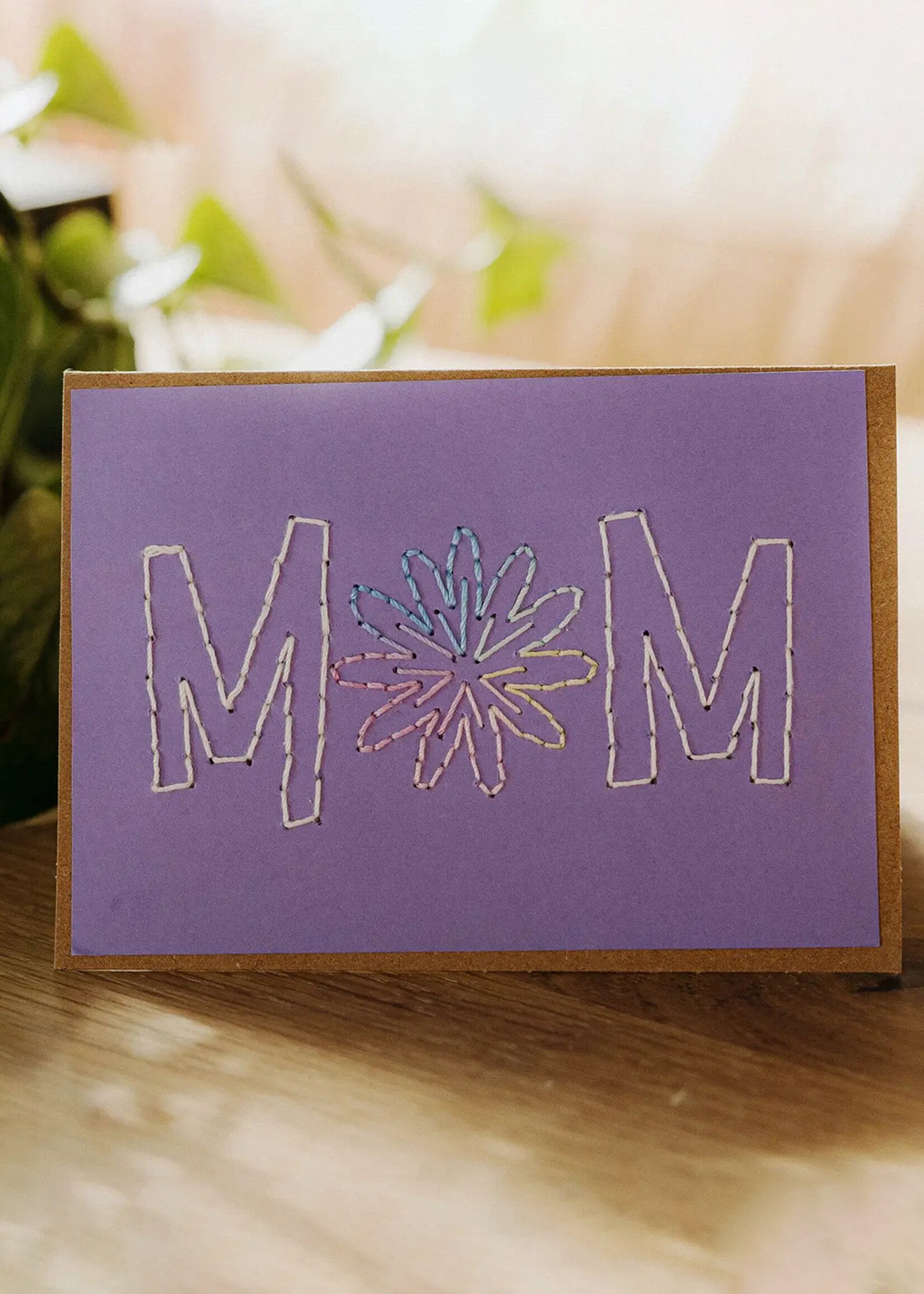 Rosie's Boutique Haiti Mom Floral Handstitched Card