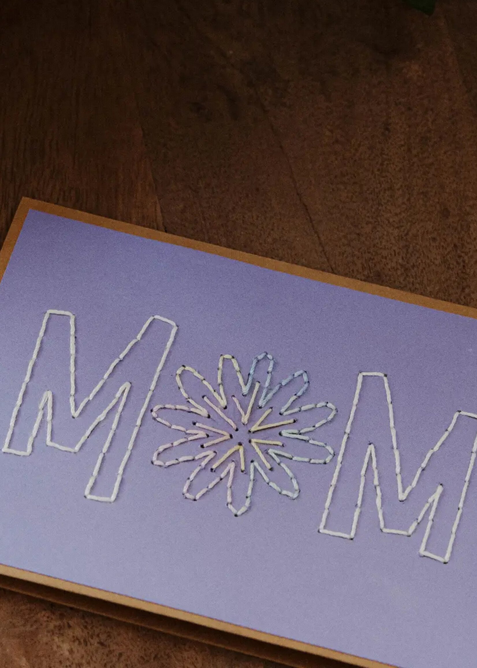 Rosie's Boutique Haiti Mom Floral Handstitched Card