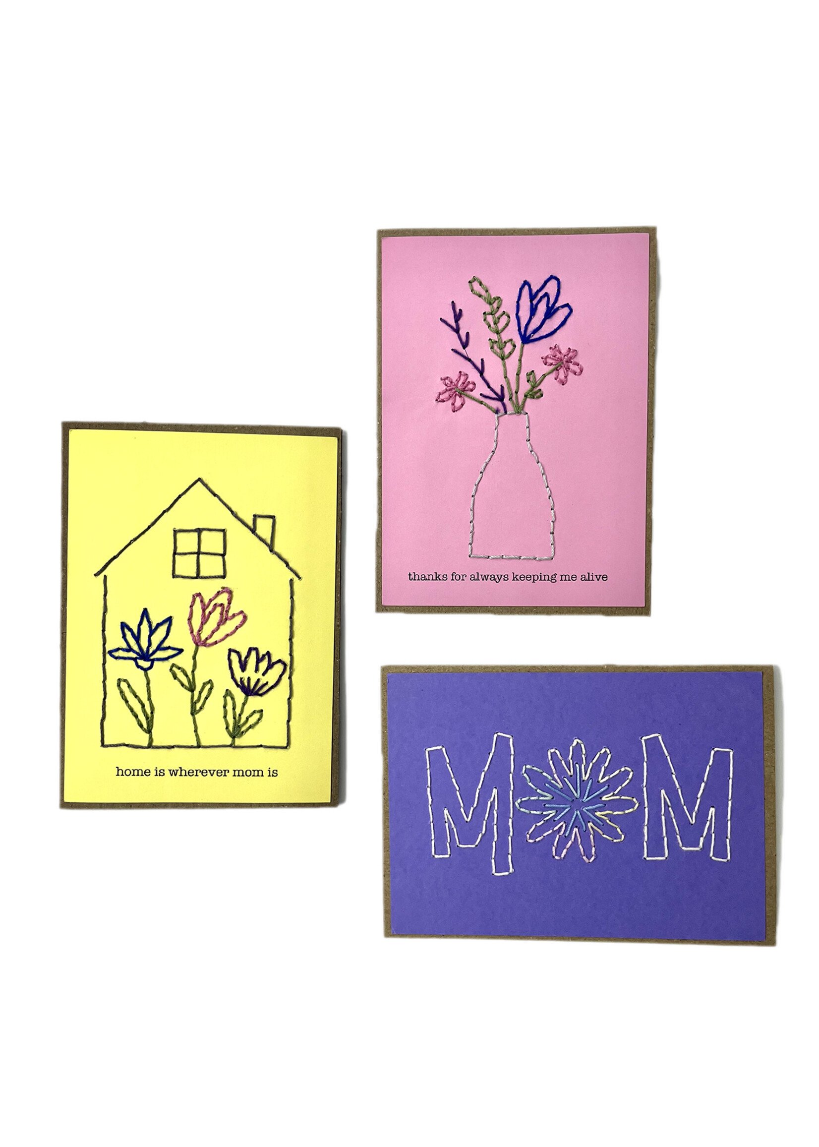 Rosie's Boutique Haiti Mom Floral Handstitched Card