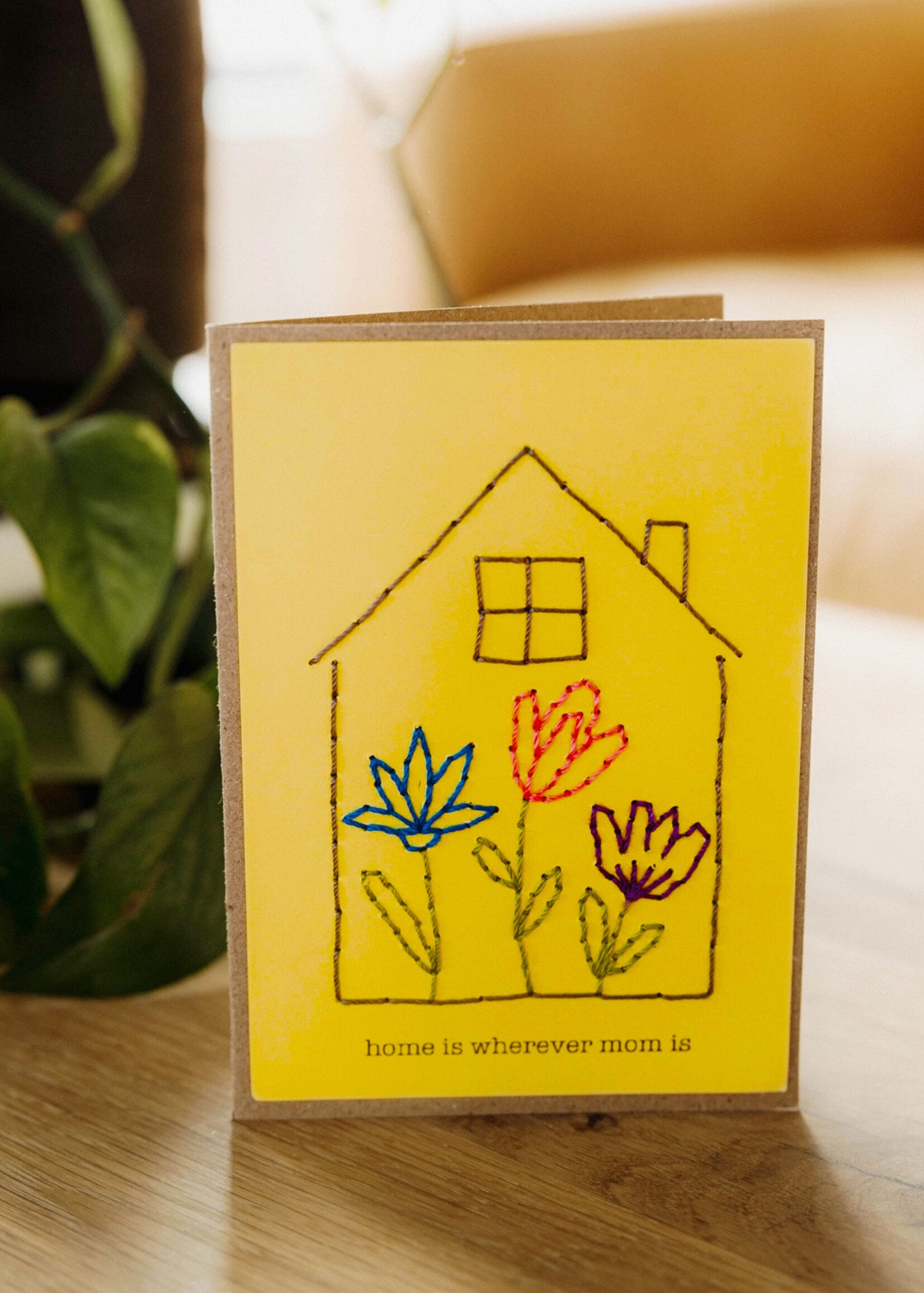 Rosie's Boutique Haiti Home Is Wherever Mom Is Handstitched Card