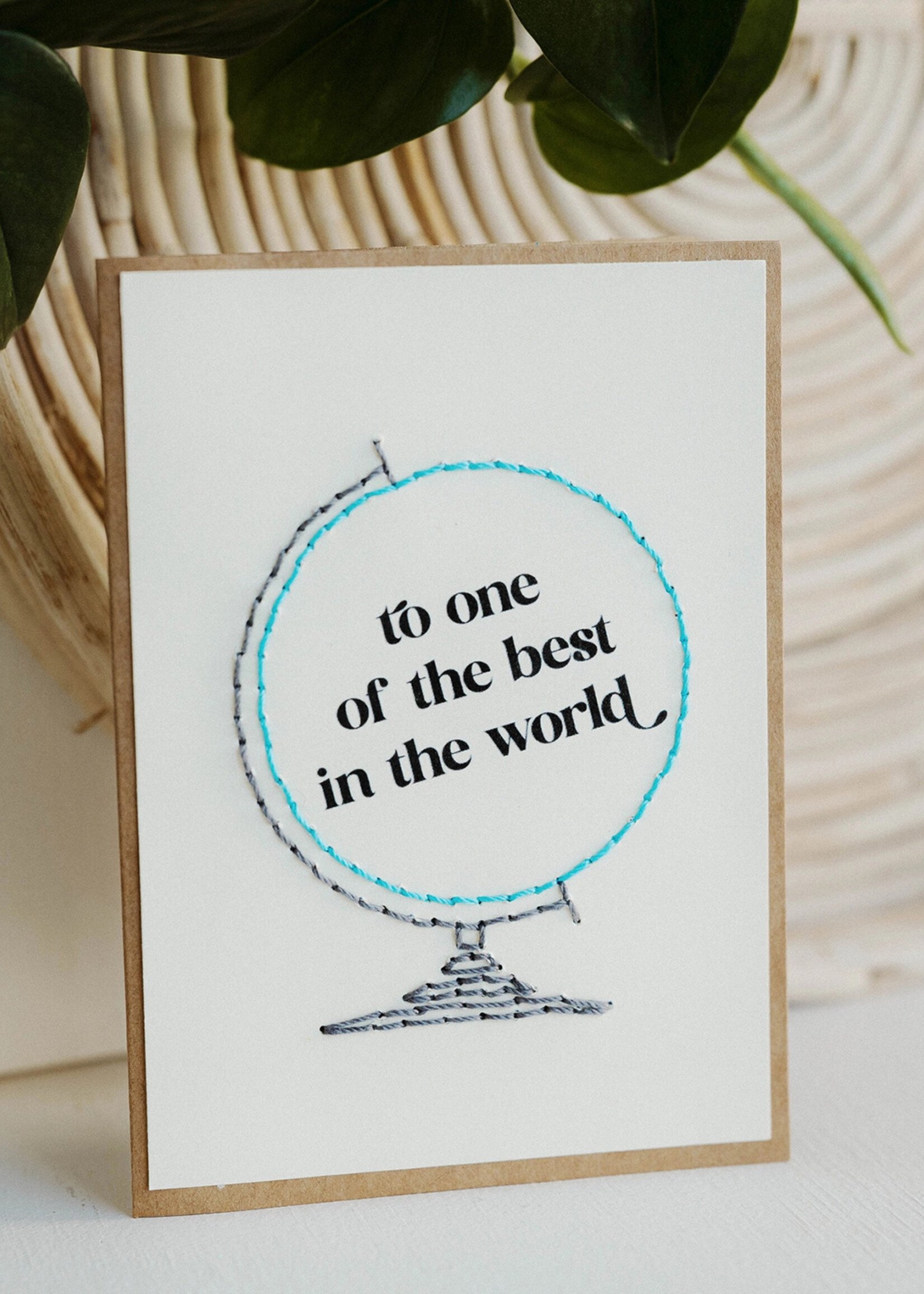 Rosie's Boutique Haiti Best In the World Handstitched Card