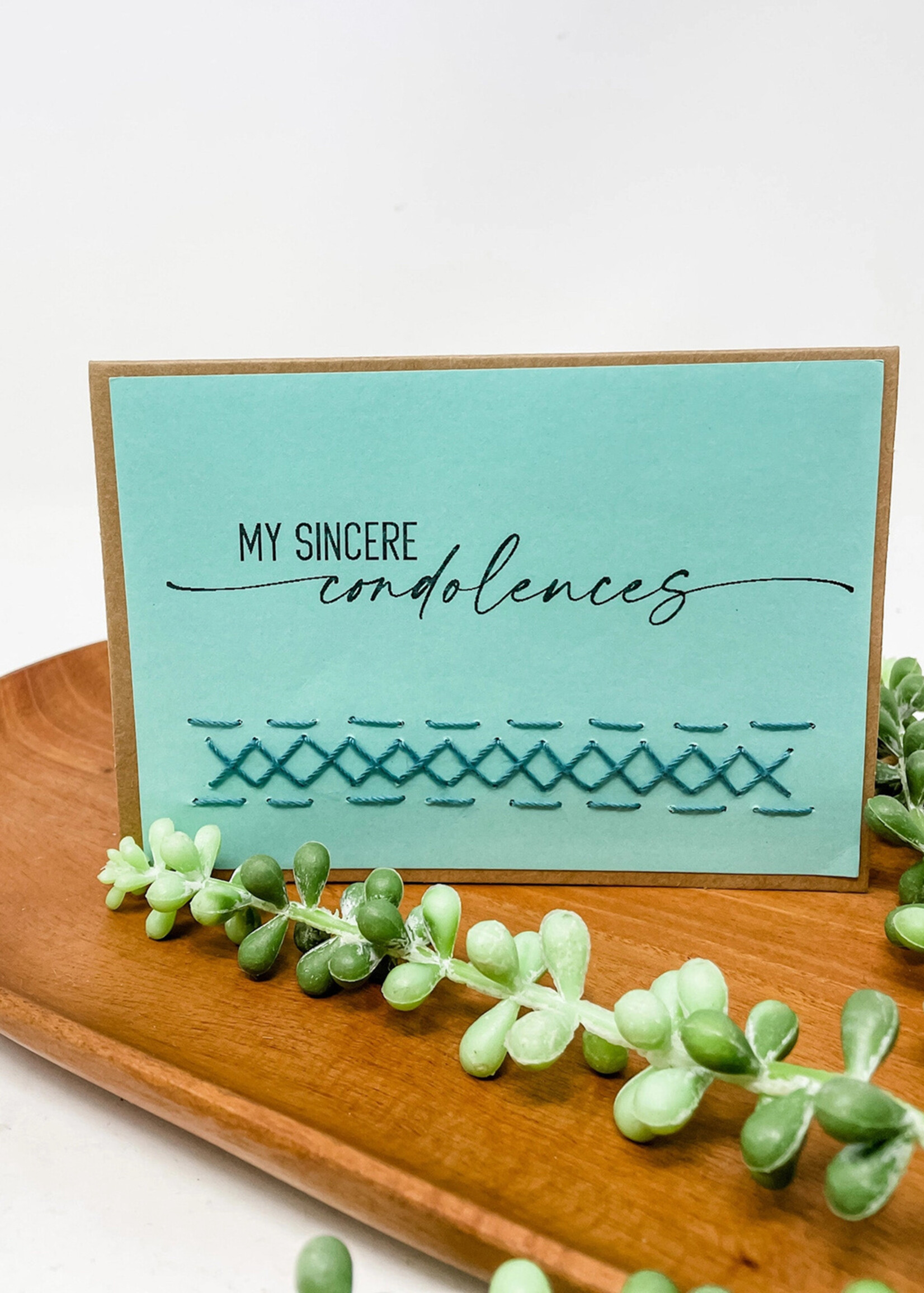 Rosie's Boutique Haiti Sympathy Handstitched Card