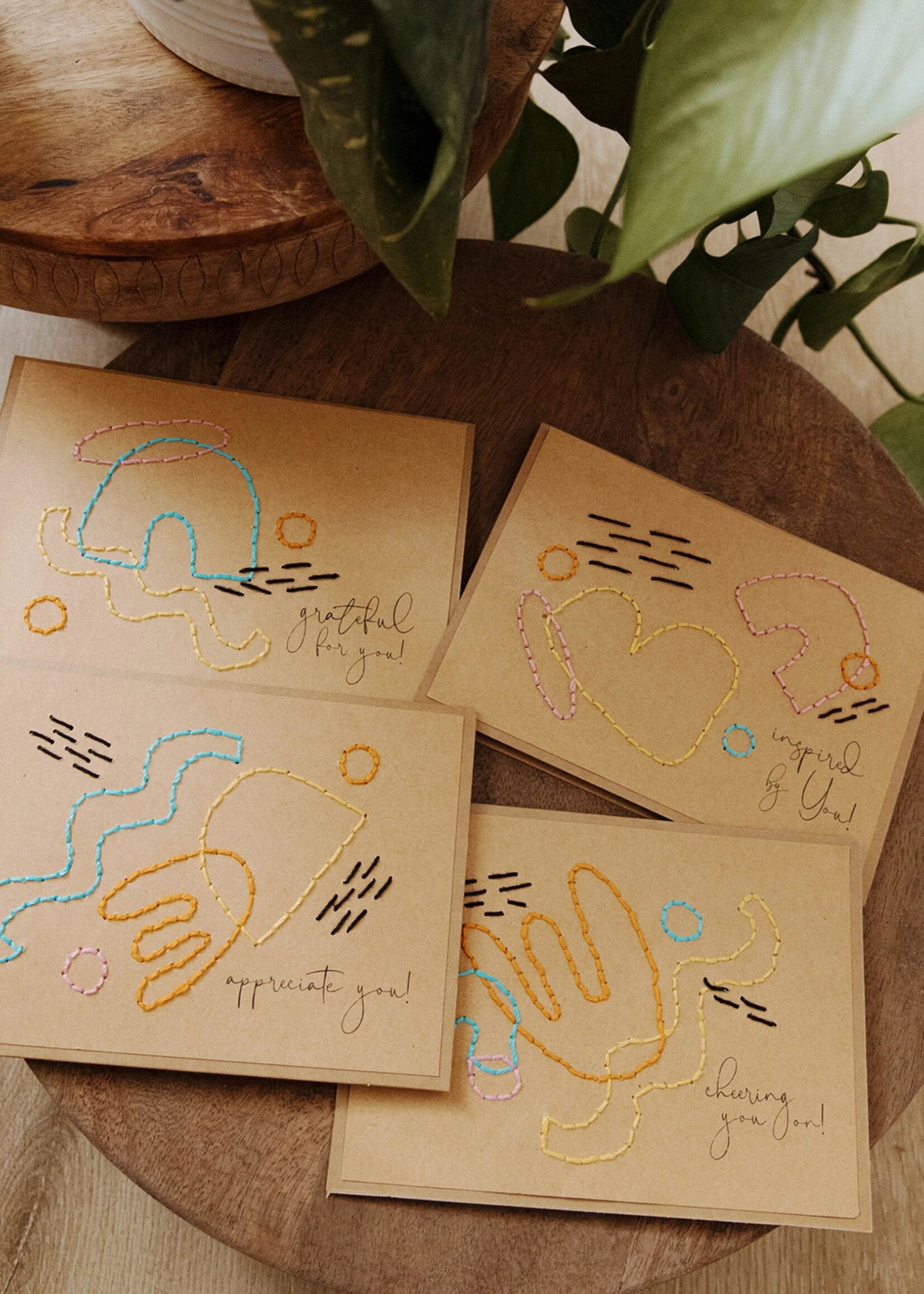 Rosie's Boutique Haiti Inspired Handstitched Card