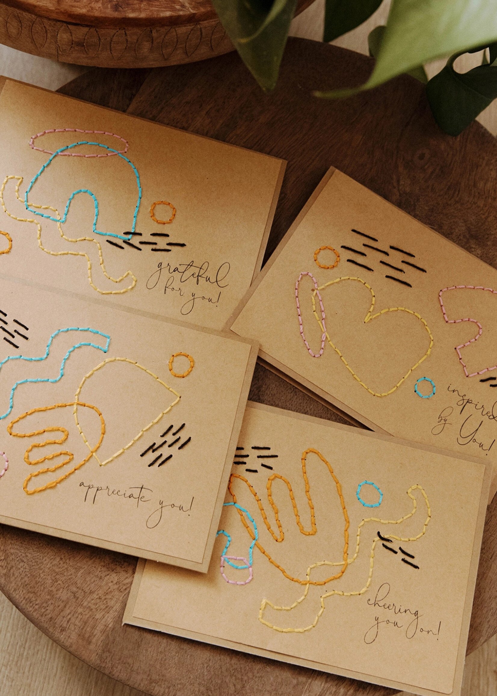 Rosie's Boutique Haiti Inspired Handstitched Card