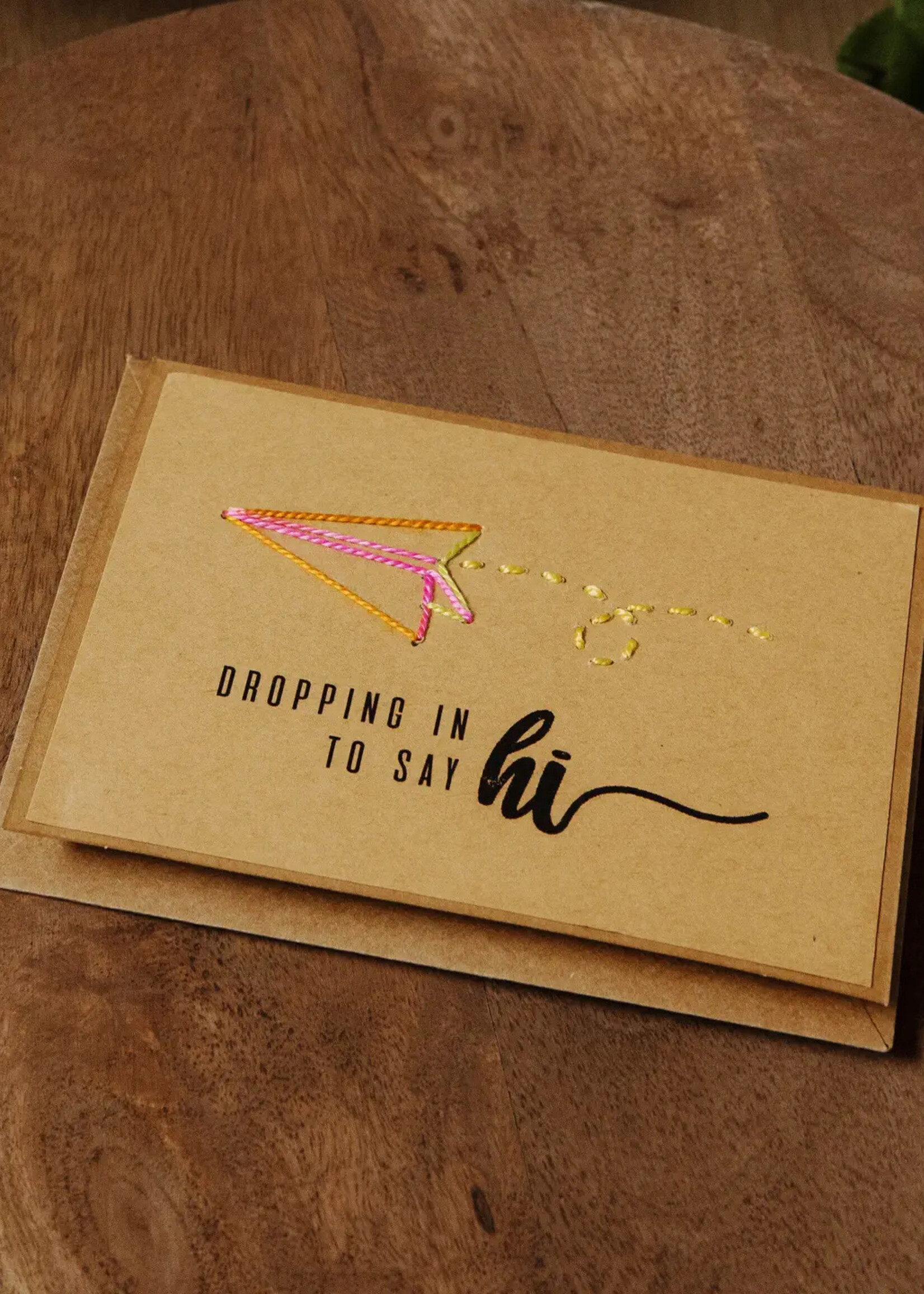 Rosie's Boutique Haiti Paper Airplane Hi Handstitched Card