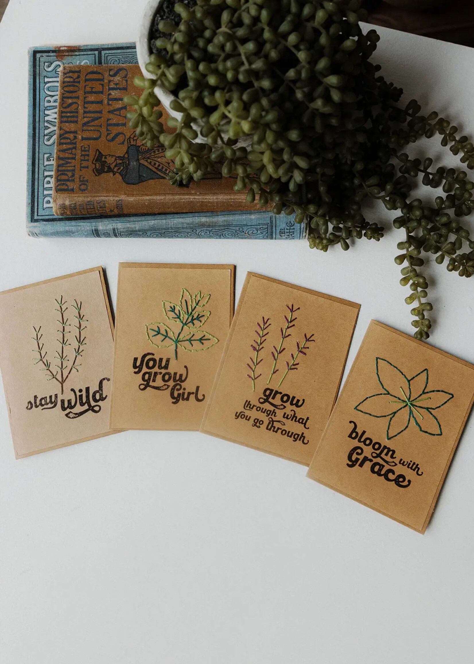 Rosie's Boutique Haiti Stay Wild Handstitched Card