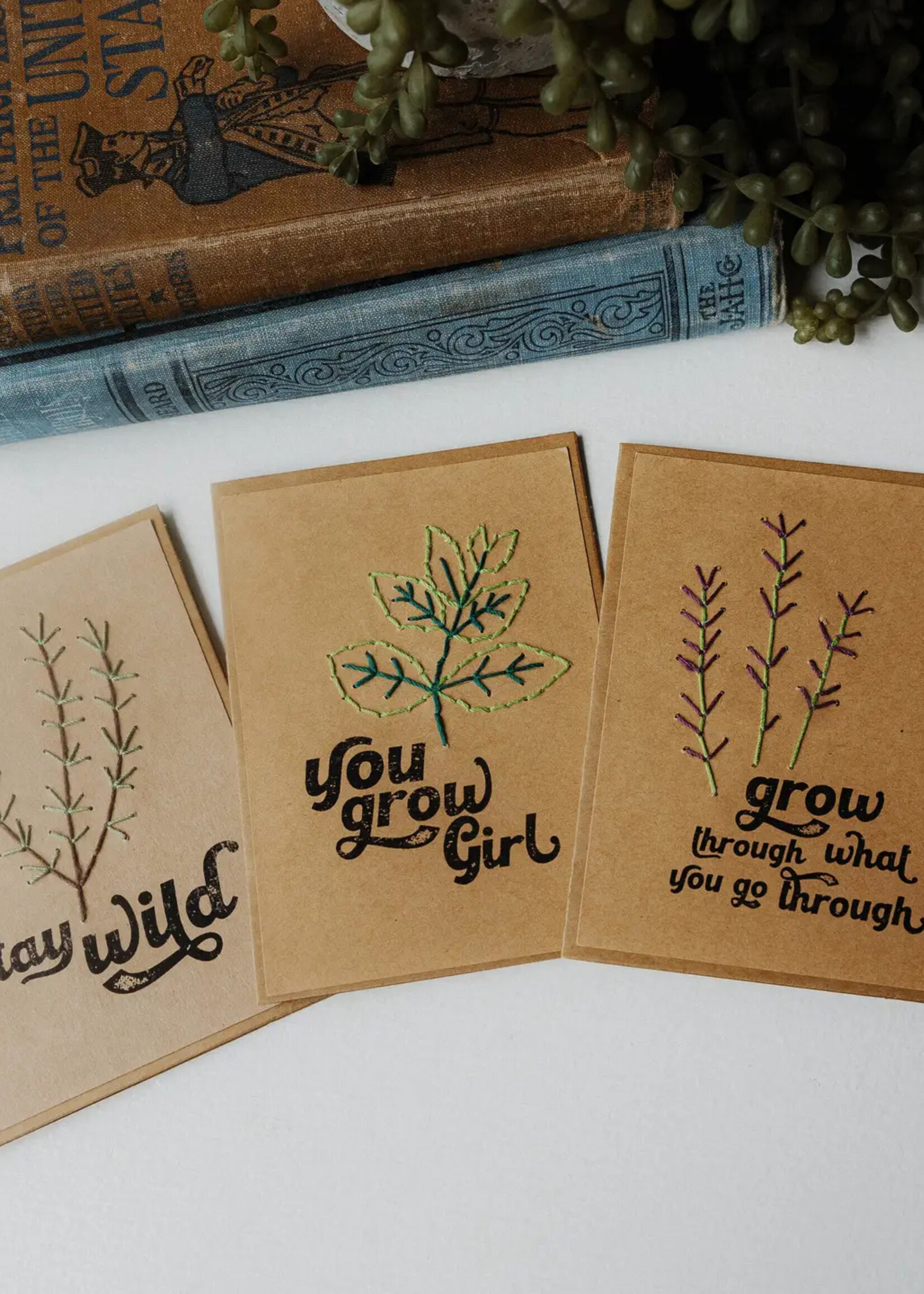 Rosie's Boutique Haiti Stay Wild Handstitched Card