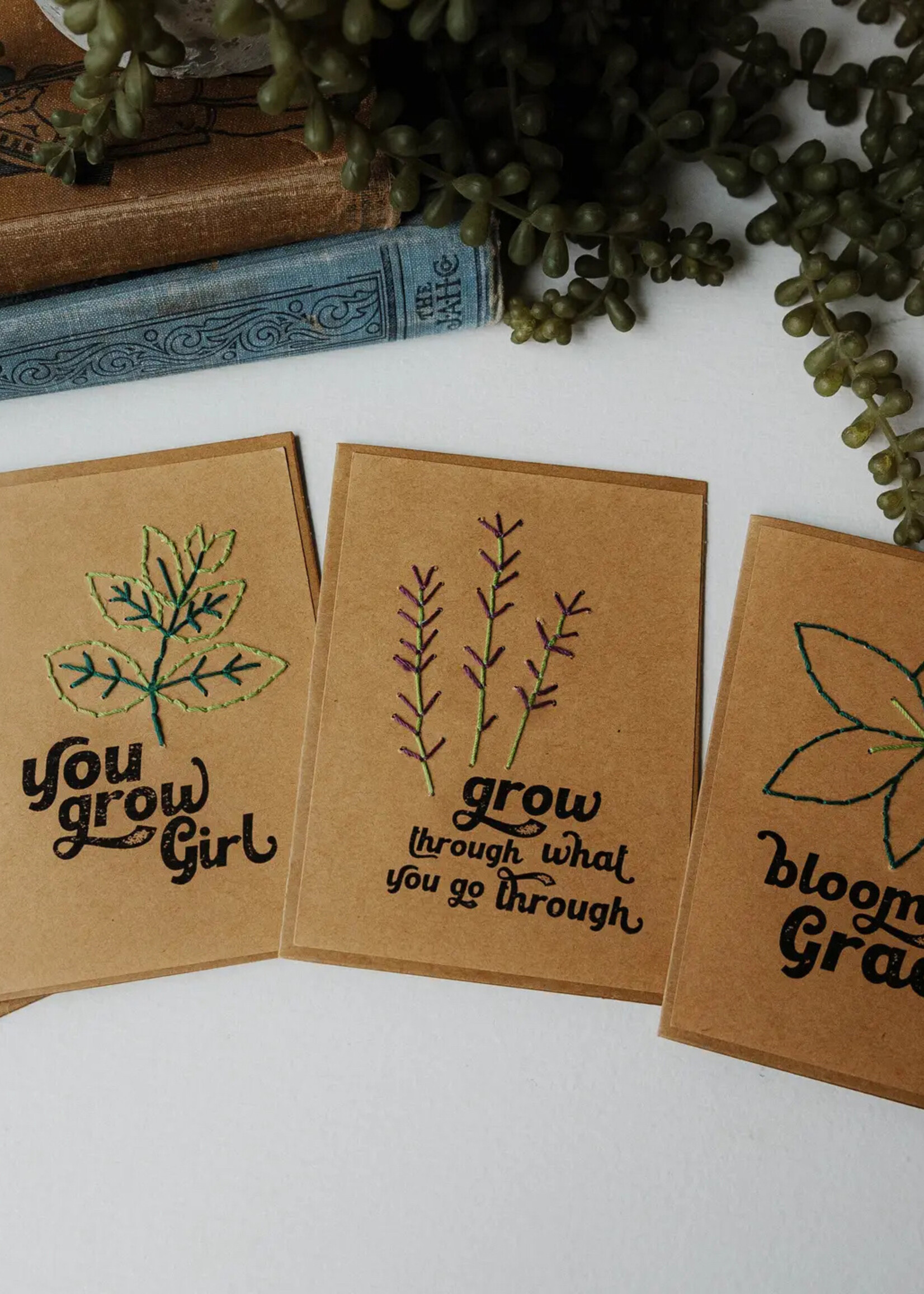 Rosie's Boutique Haiti Bloom with Grace Handstitched Card