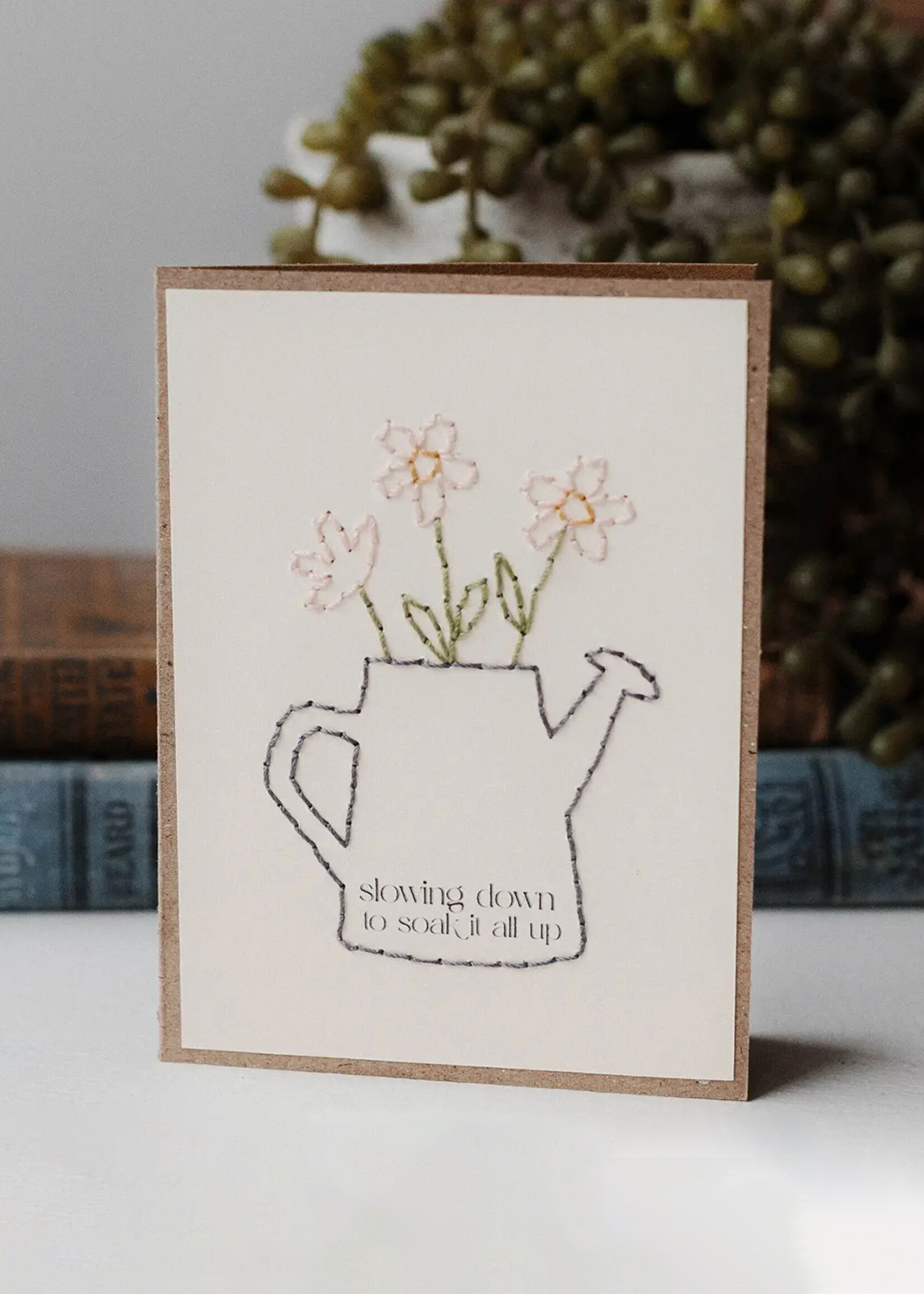 Rosie's Boutique Haiti Slow Down Handstitched Card