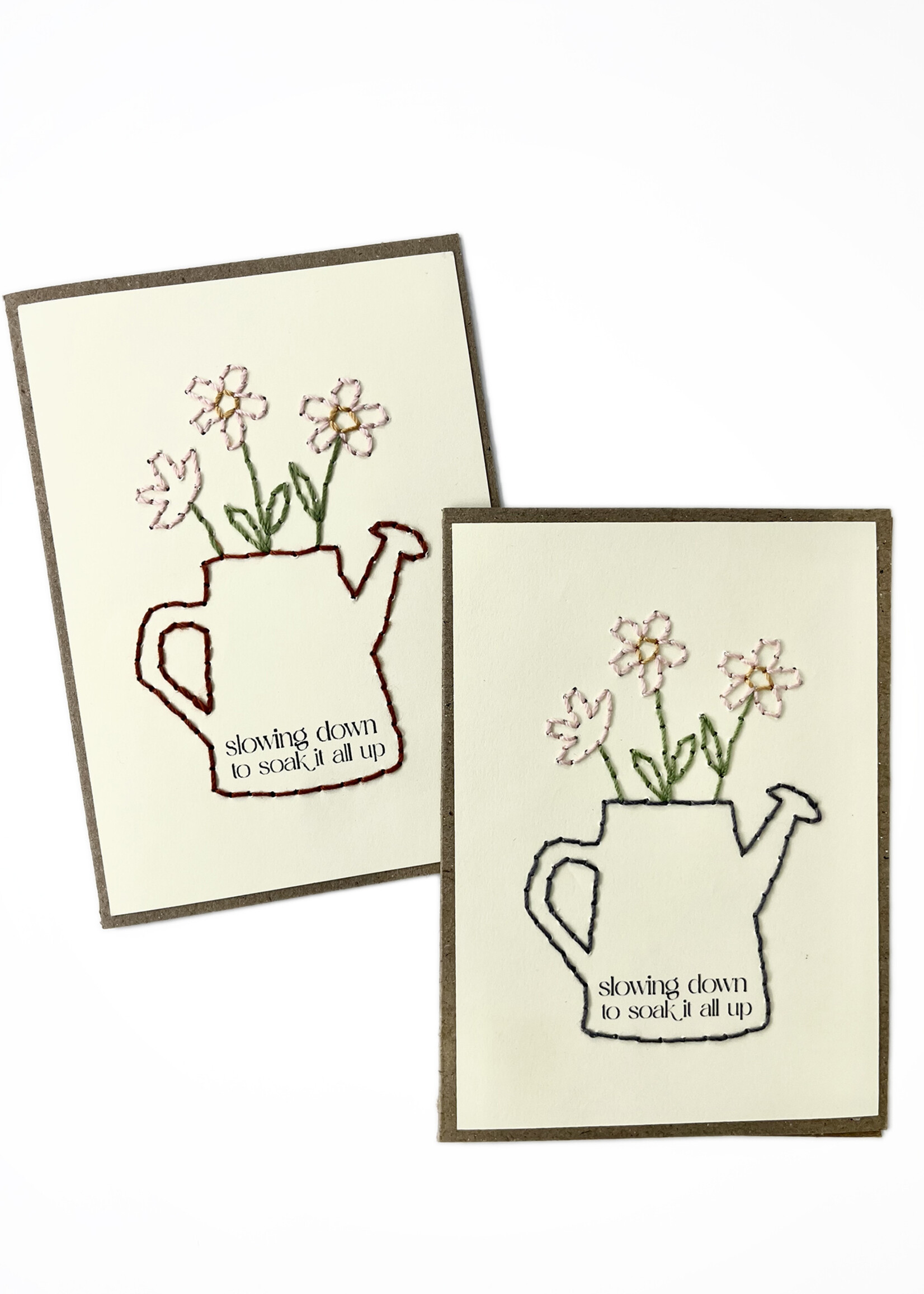 Rosie's Boutique Haiti Slow Down Handstitched Card