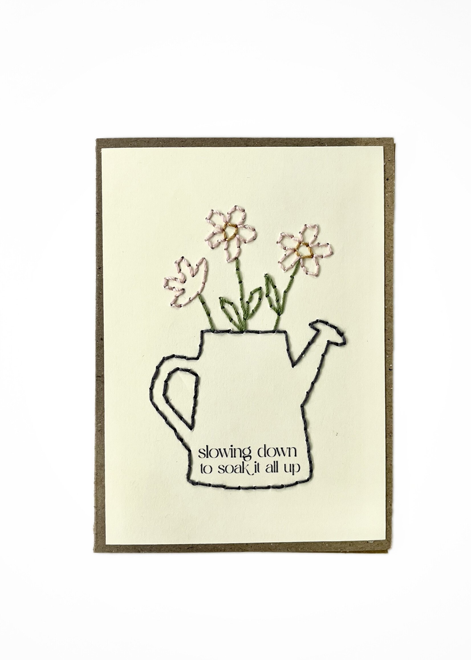 Rosie's Boutique Haiti Slow Down Handstitched Card