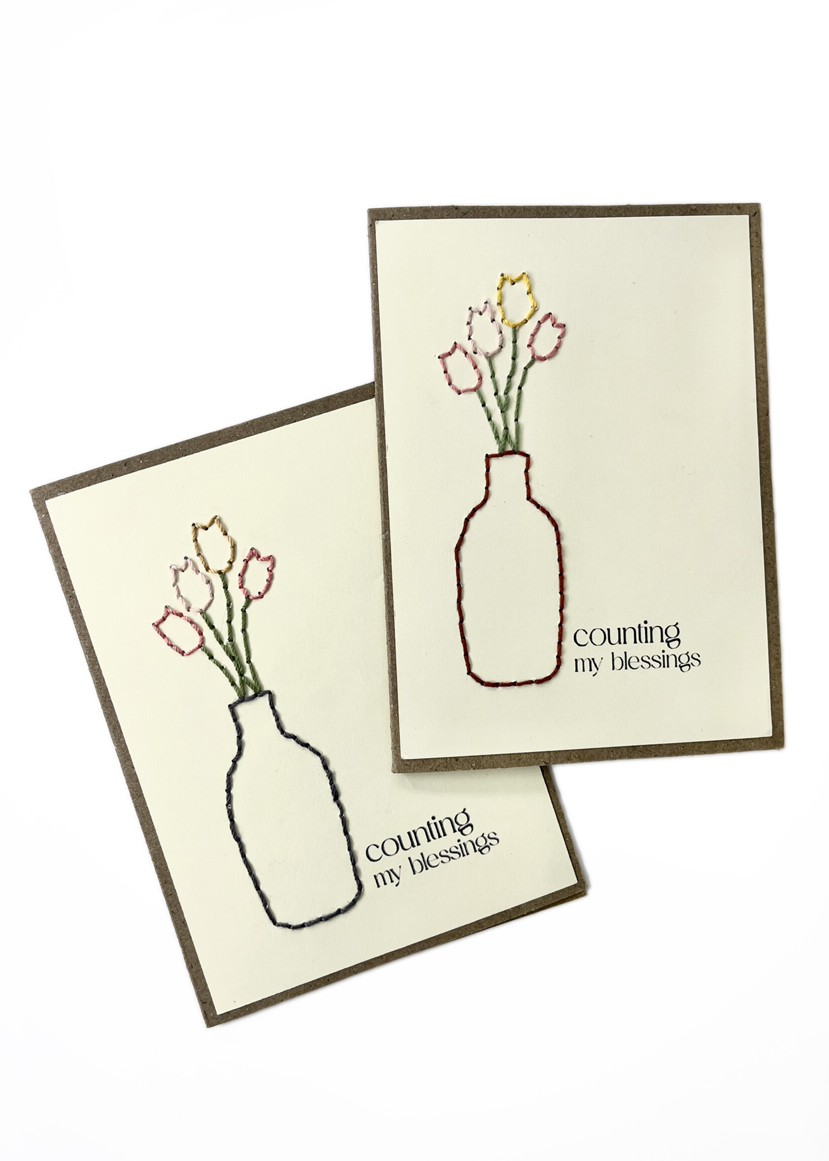 Rosie's Boutique Haiti Counting My Blessings Handstitched Card