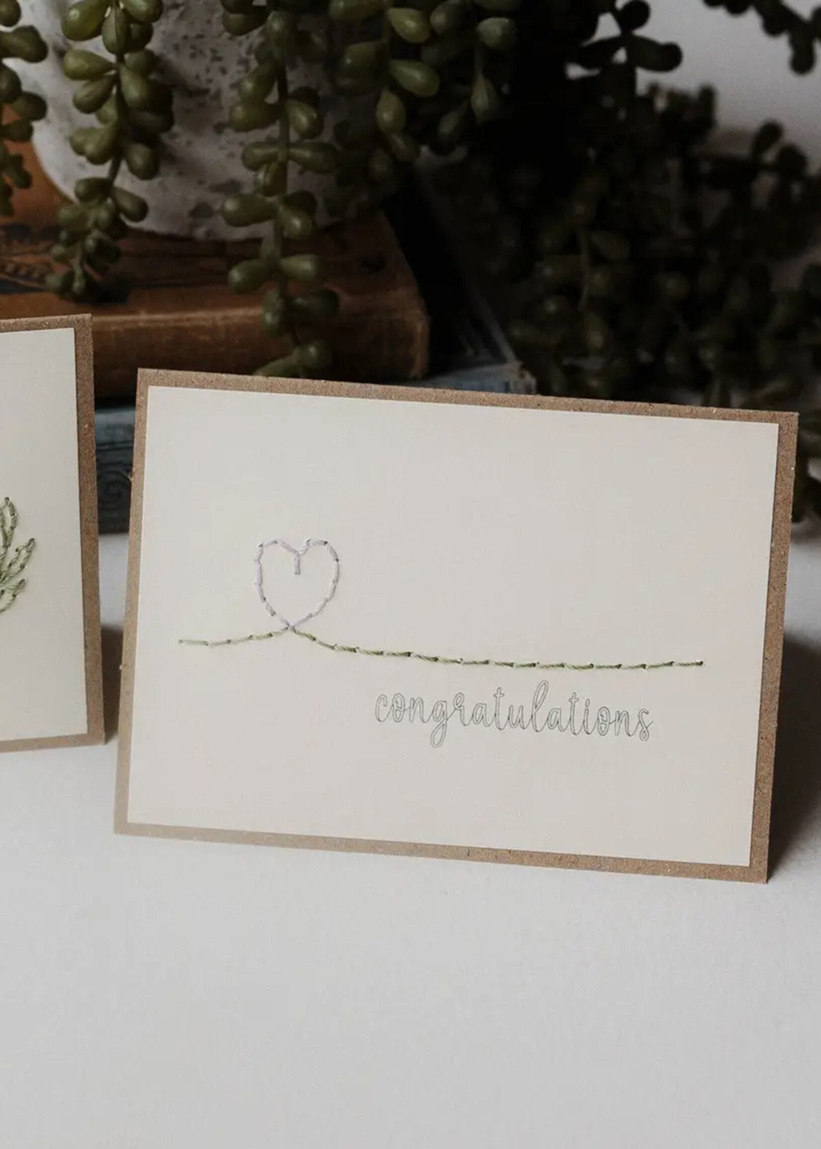 Rosie's Boutique Haiti Congratulations Heart Handstitched Card