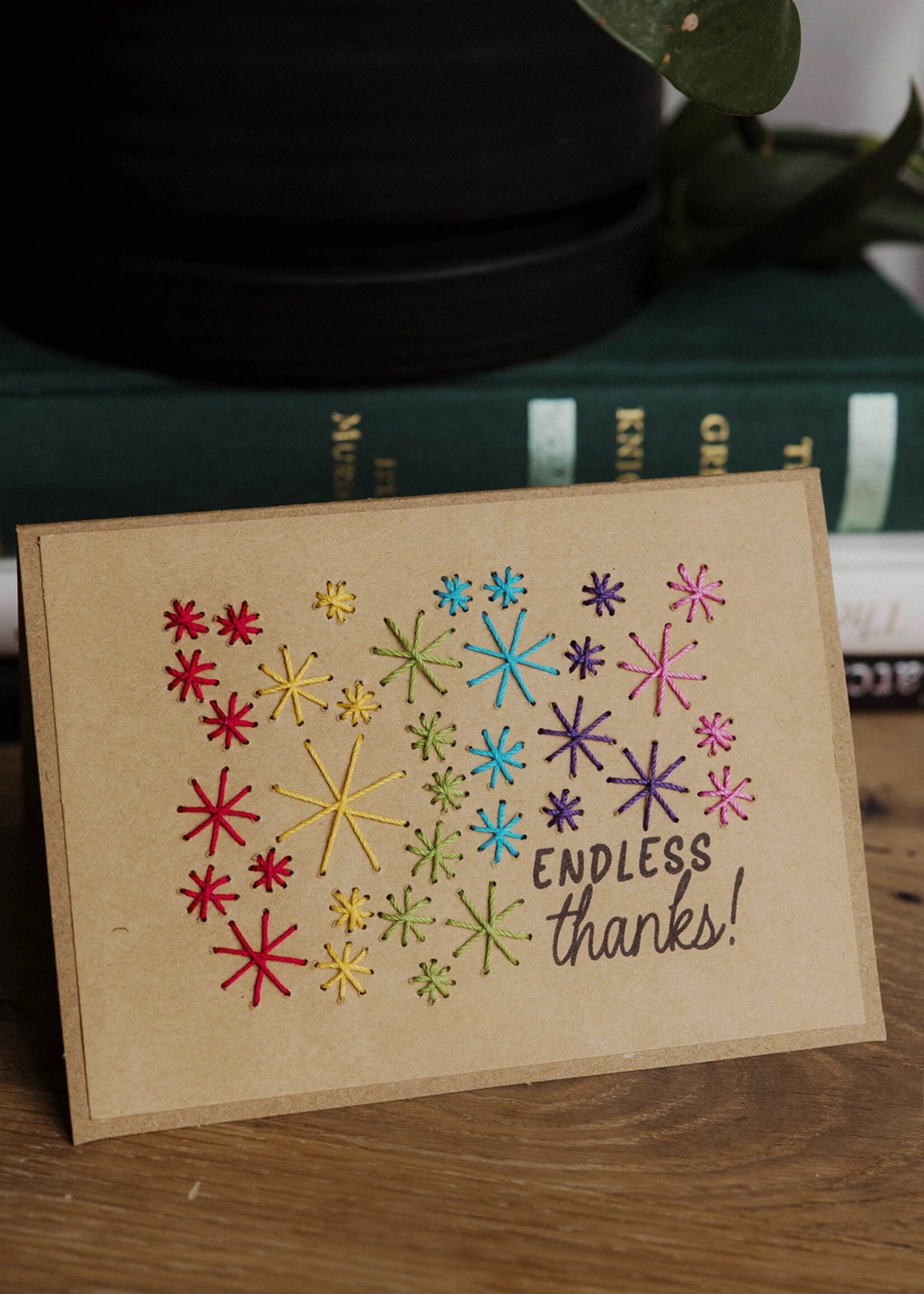 Rosie's Boutique Haiti Endless Thanks Rainbow Handstitched Card