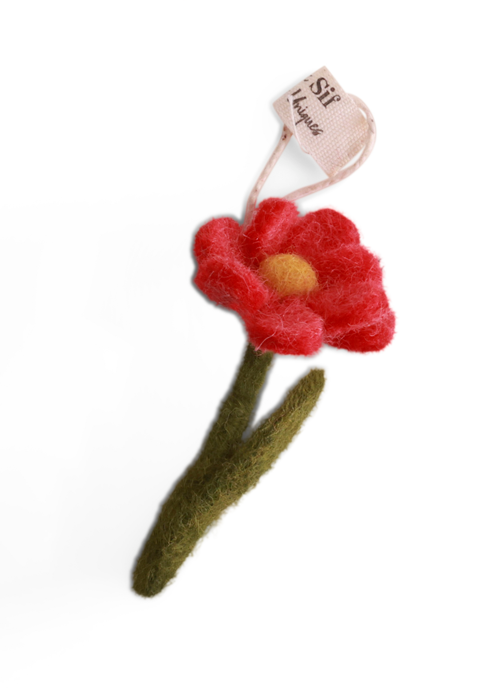 Gry and Sif 2.5" Mini Felt Flower Anemone Ornament
