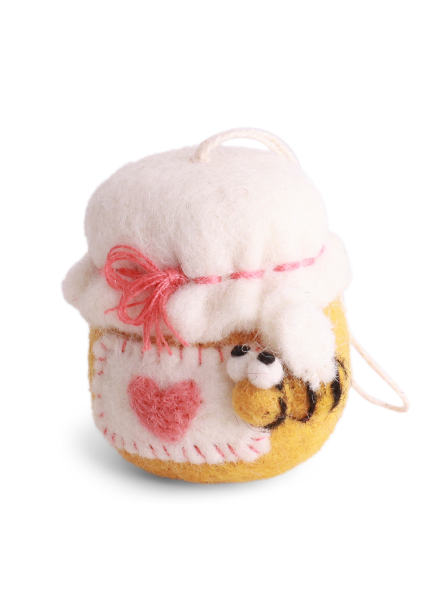 Gry and Sif Felt Ornament Sweet Honey Jar with Bee
