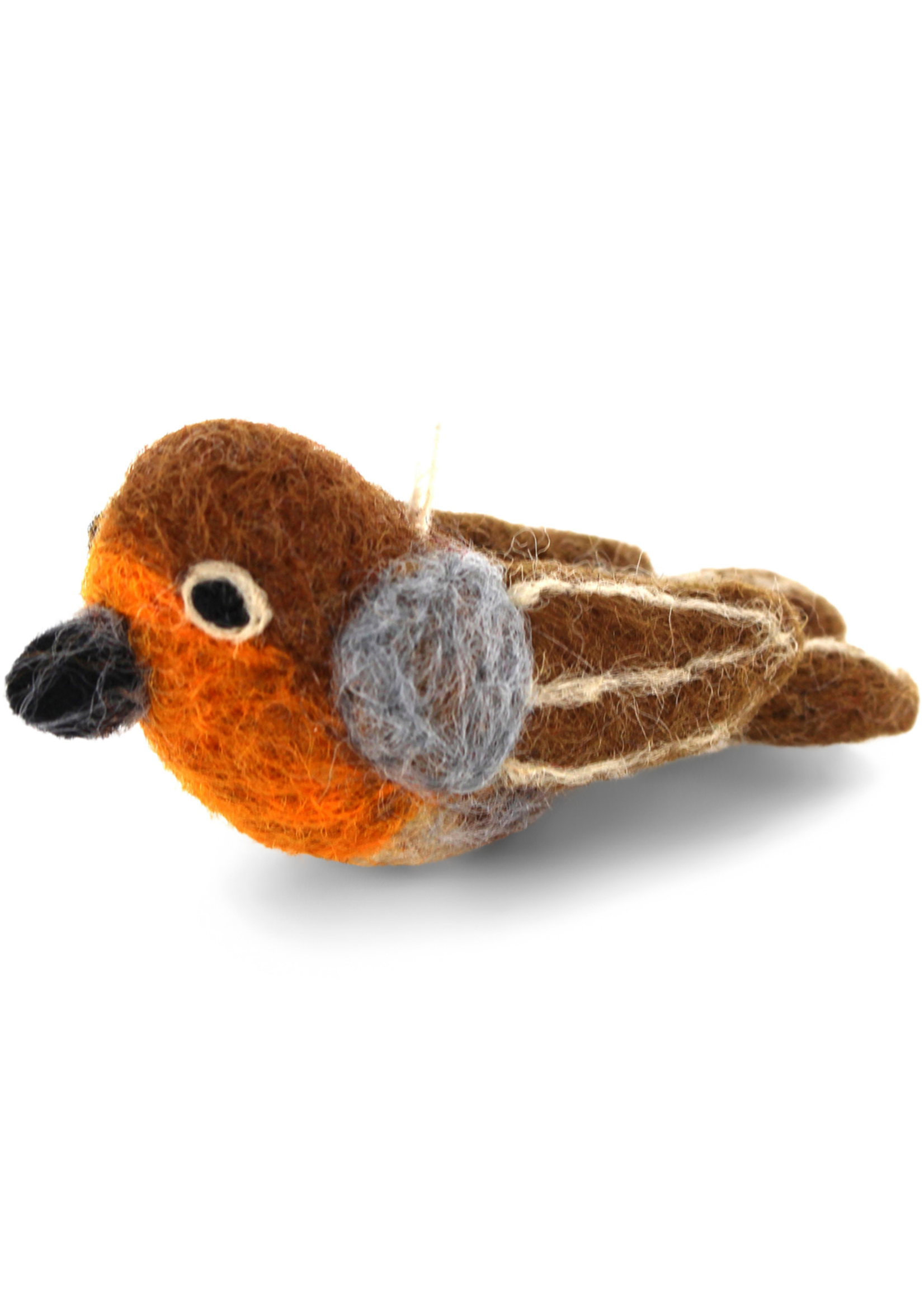 Gry and Sif Bird Felt Ornament - Robin