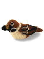 Gry and Sif Bird Felt Ornament - Sparrow