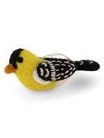 Gry and Sif Bird Felt Ornament - Gold Finch