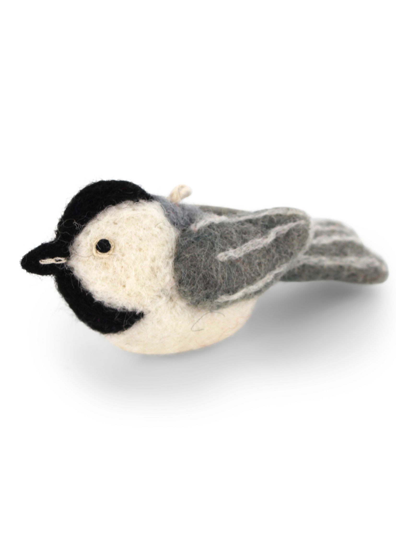 Gry and Sif Bird Felt Ornament - Chickadee