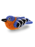 Gry and Sif Bird Felt Ornament - Eastern Blue