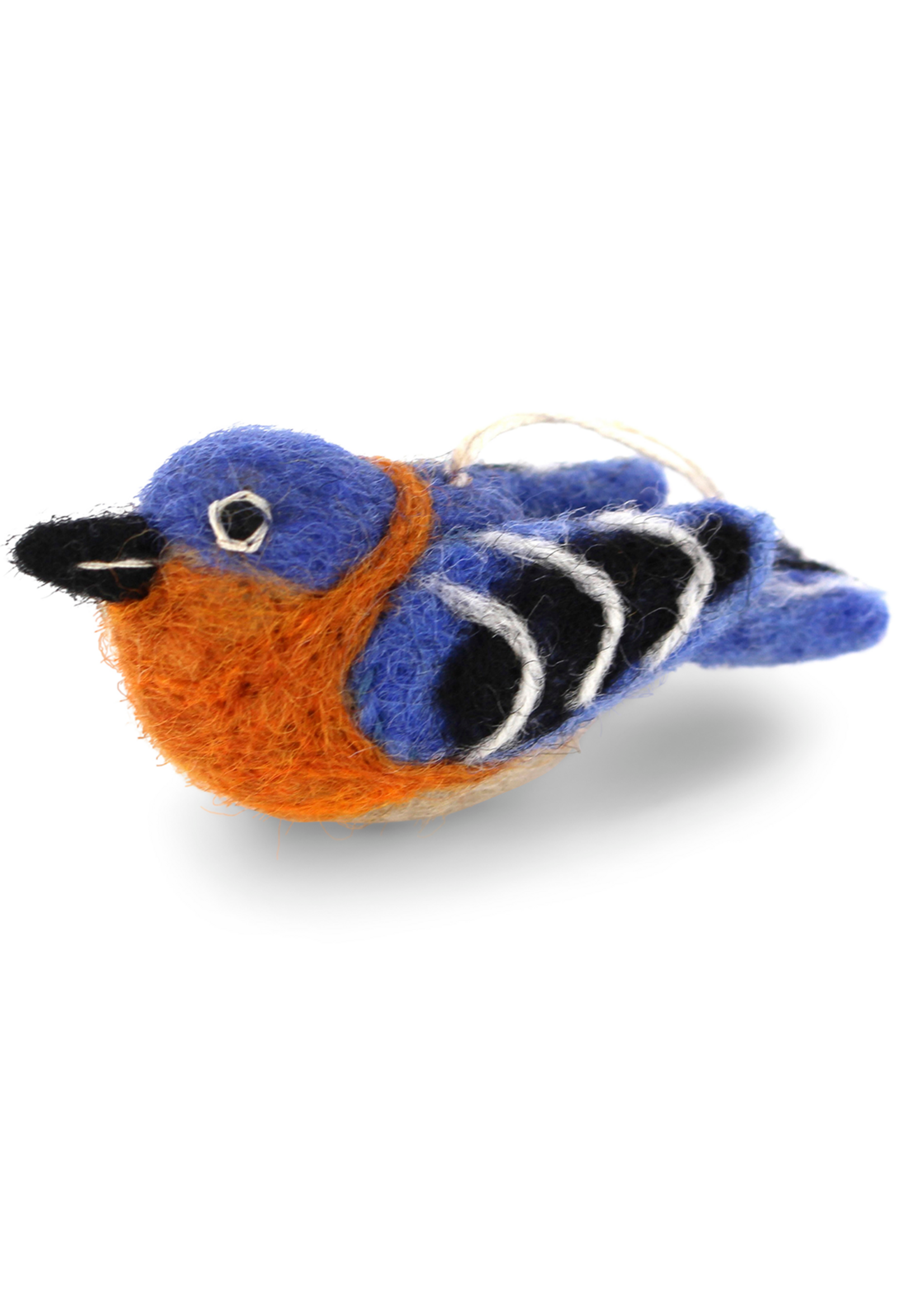 Gry and Sif Bird Felt Ornament - Eastern Blue