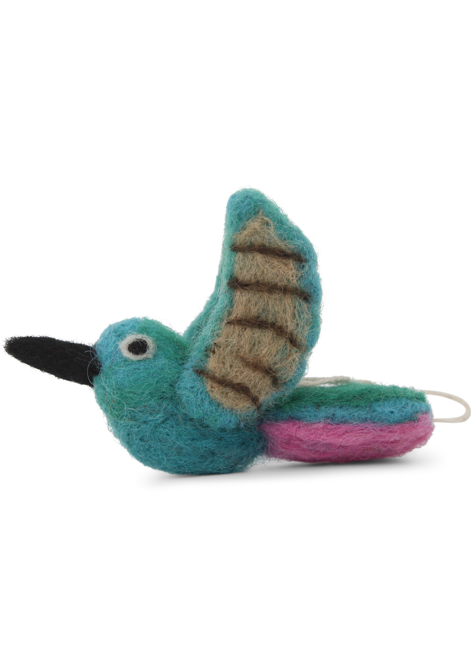 Gry and Sif Bird Felt Ornament - Hummingbird