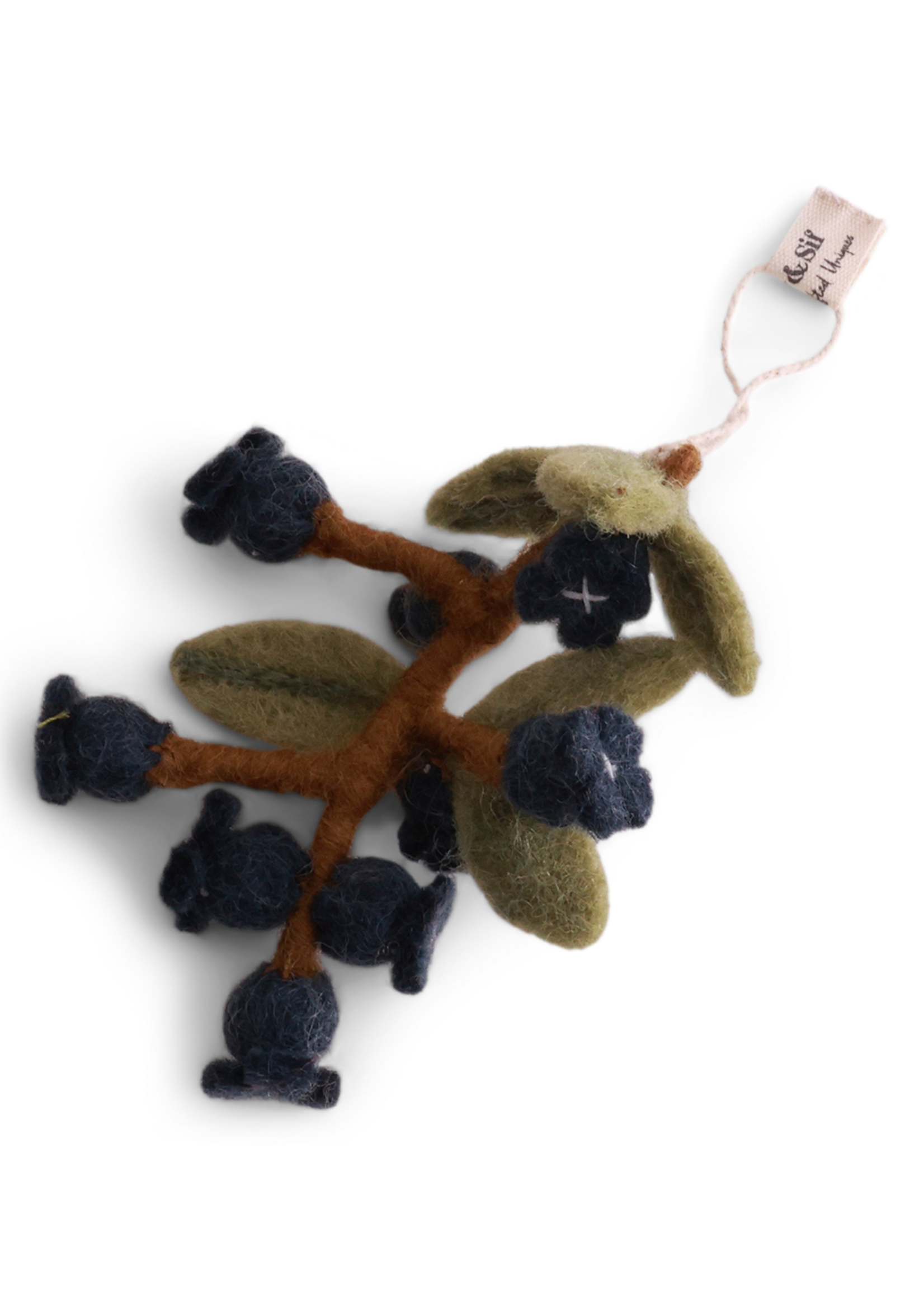 Gry and Sif Fruit Felt Ornament - Blueberry