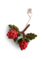 Gry and Sif Fruit Felt Ornament - Raspberry