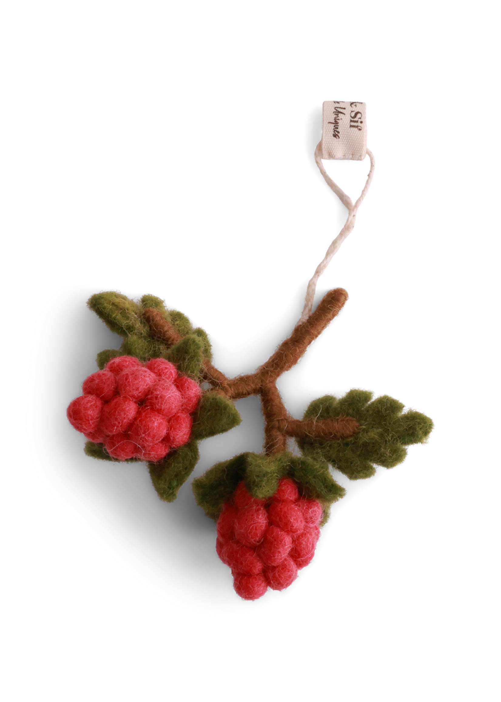 Gry and Sif Fruit Felt Ornament - Raspberry