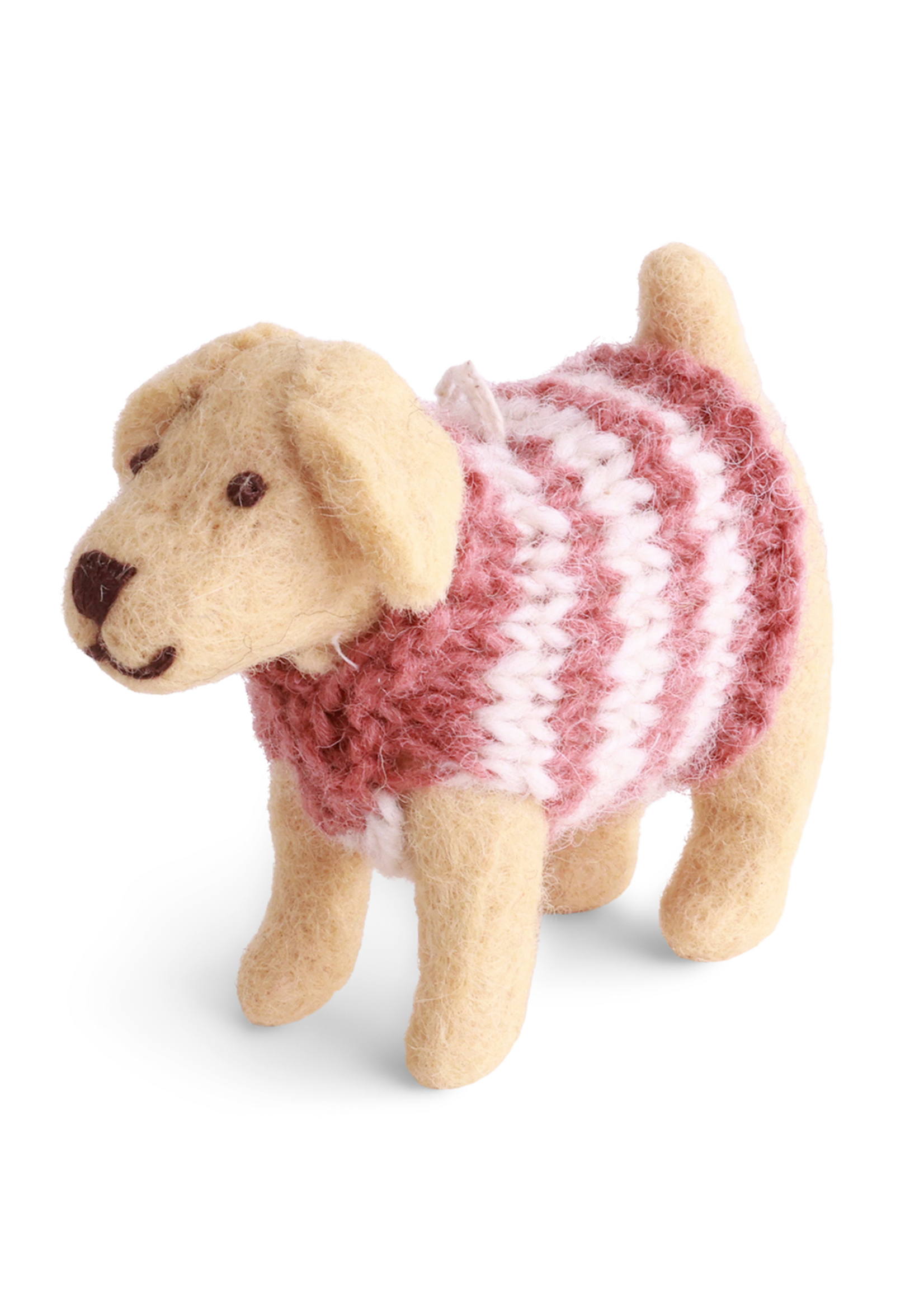 Gry and Sif Dog Felt Ornament - Labrador with Sweater