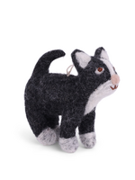 Gry and Sif Cat Felt Ornament - Dark Grey